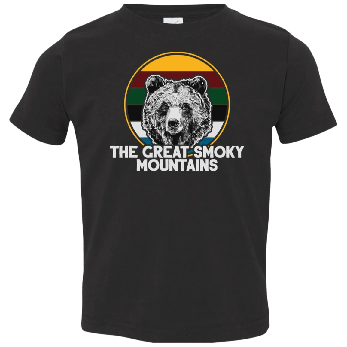 Great Smoky Mountains Bear (White) - Toddler T-Shirt