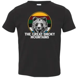 Great Smoky Mountains Bear (White) - Toddler T-Shirt