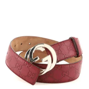 Gucci Interlocking GG Leather Belt In Mystic Red