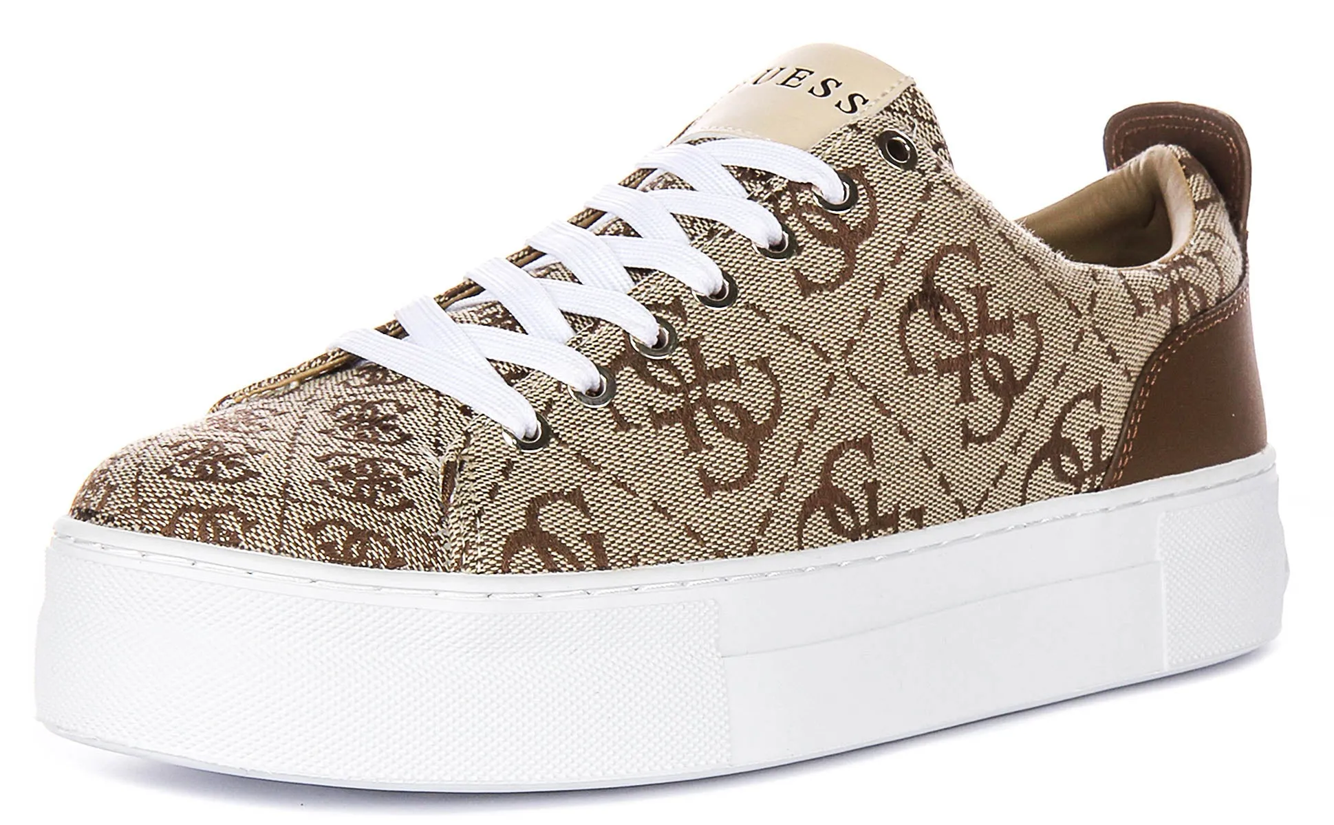 Guess Fl5Ga6Fal12 In Beige Brown For Women
