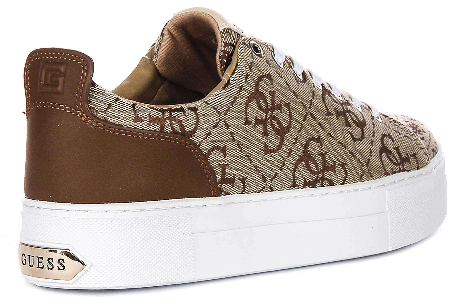 Guess Fl5Ga6Fal12 In Beige Brown For Women