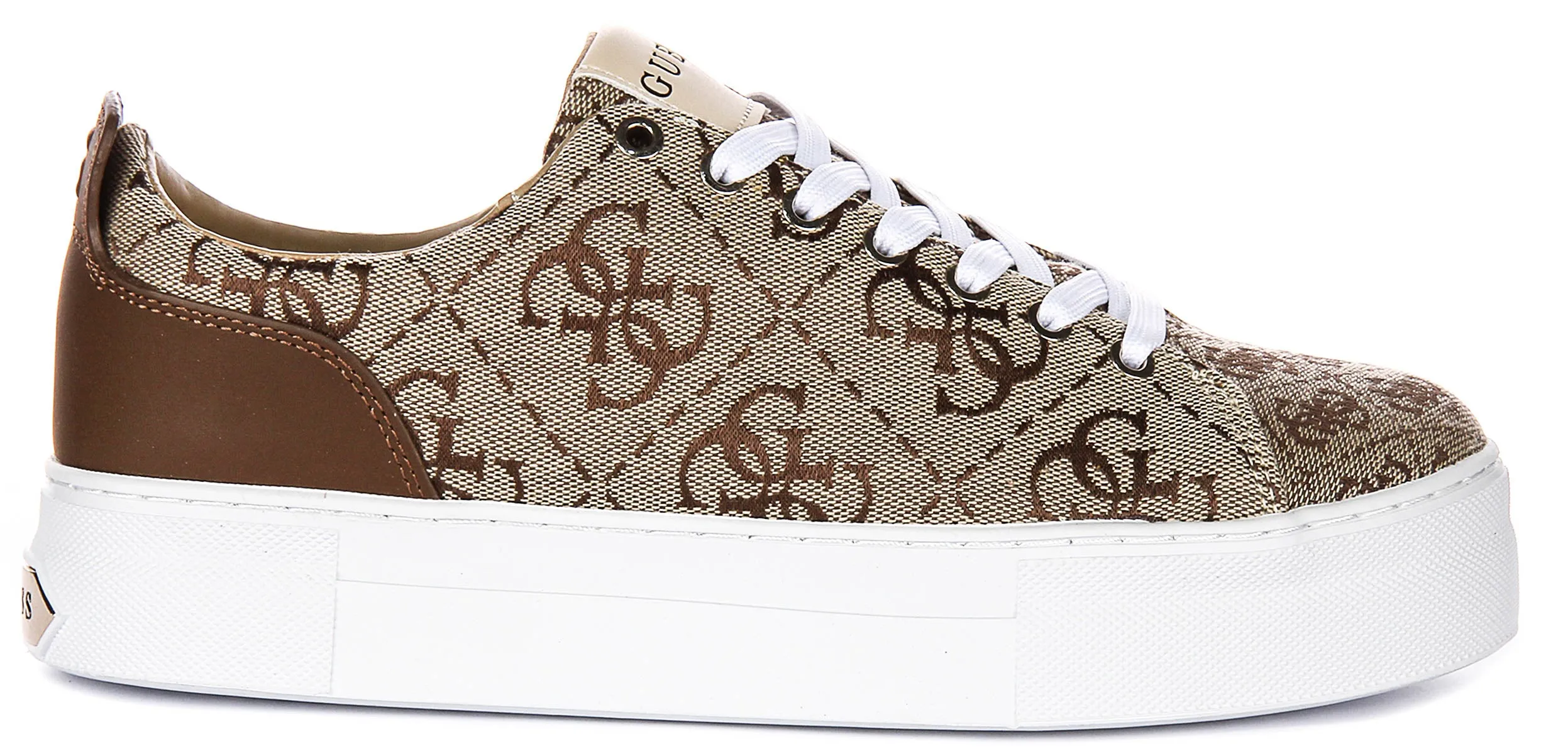 Guess Fl5Ga6Fal12 In Beige Brown For Women