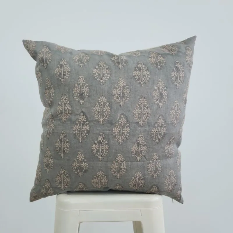 Hand Block Flora Pillow