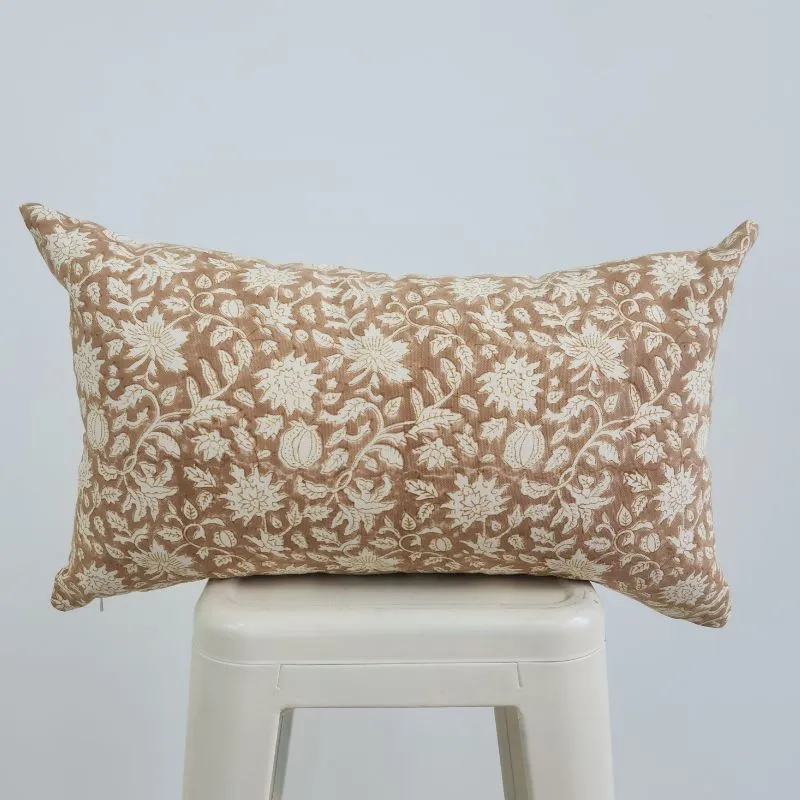 Hand Block Lumbar Woodland Nude Pillow