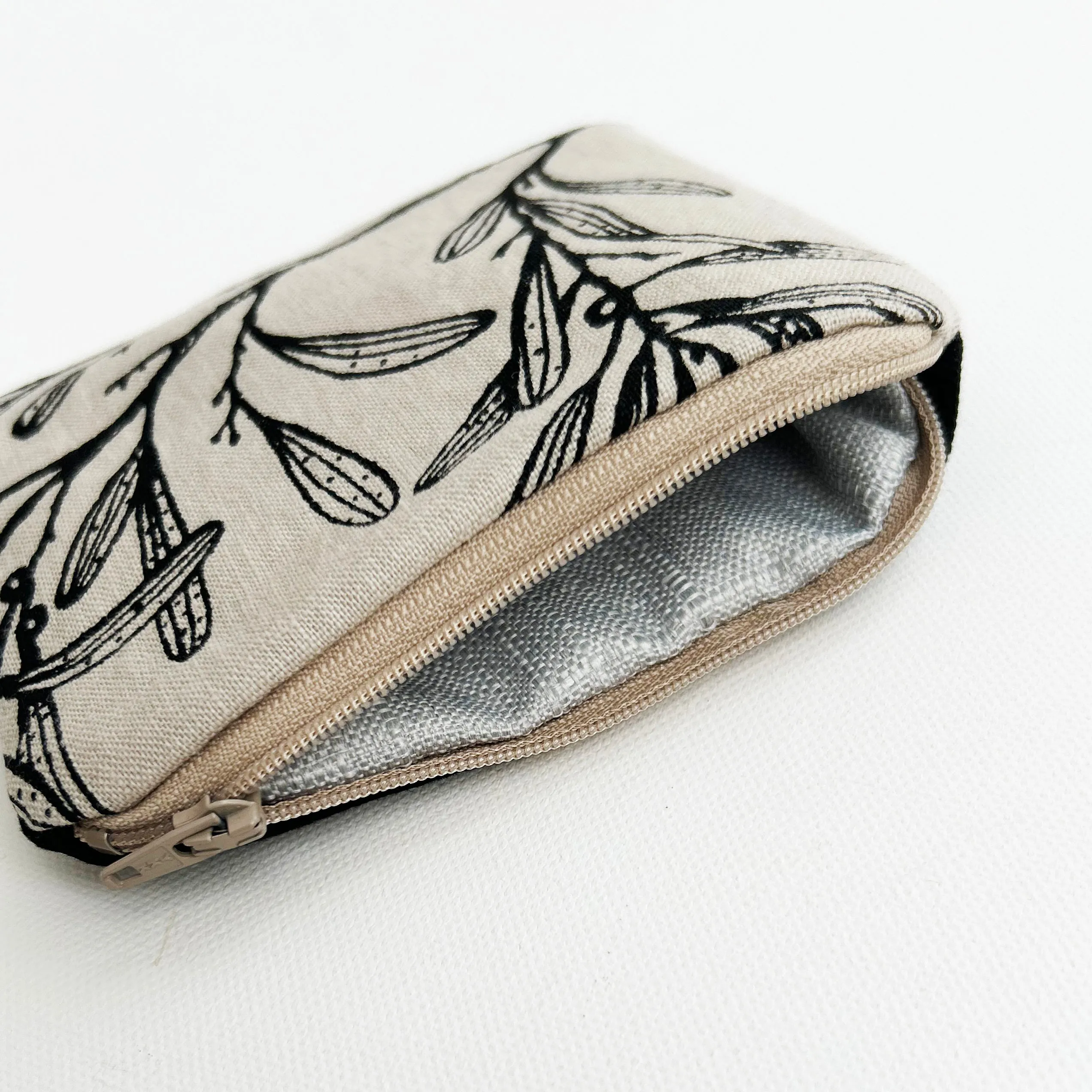 Hand printed Tasmanian blackwood coin purse