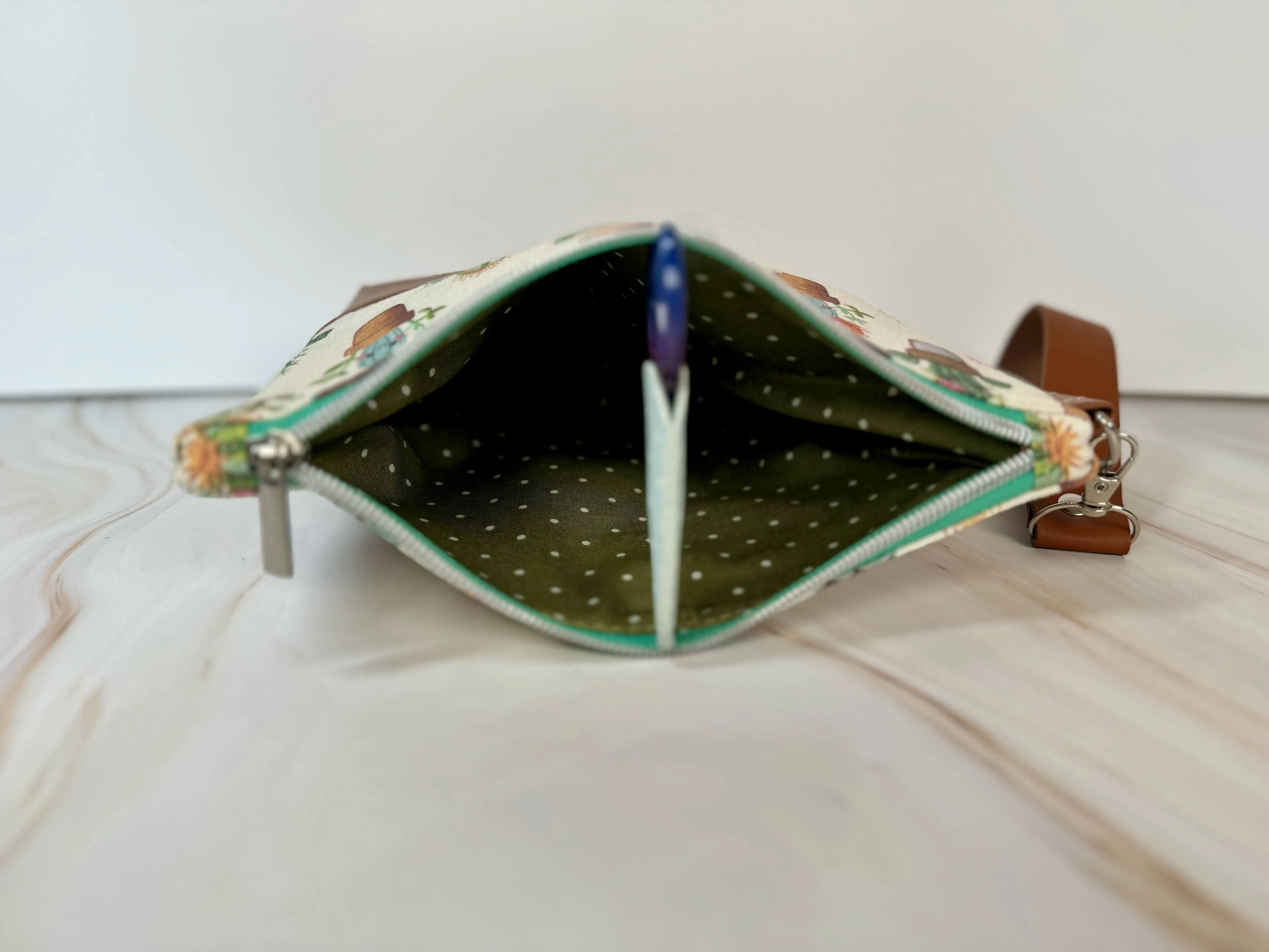 Happy Cactus Wristlet