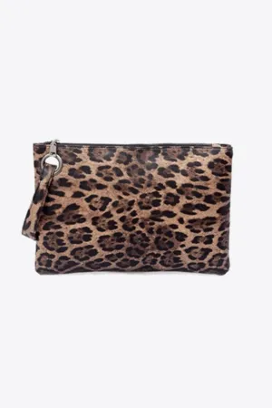Hazel Blues® |  Leopard PU Leather Clutch