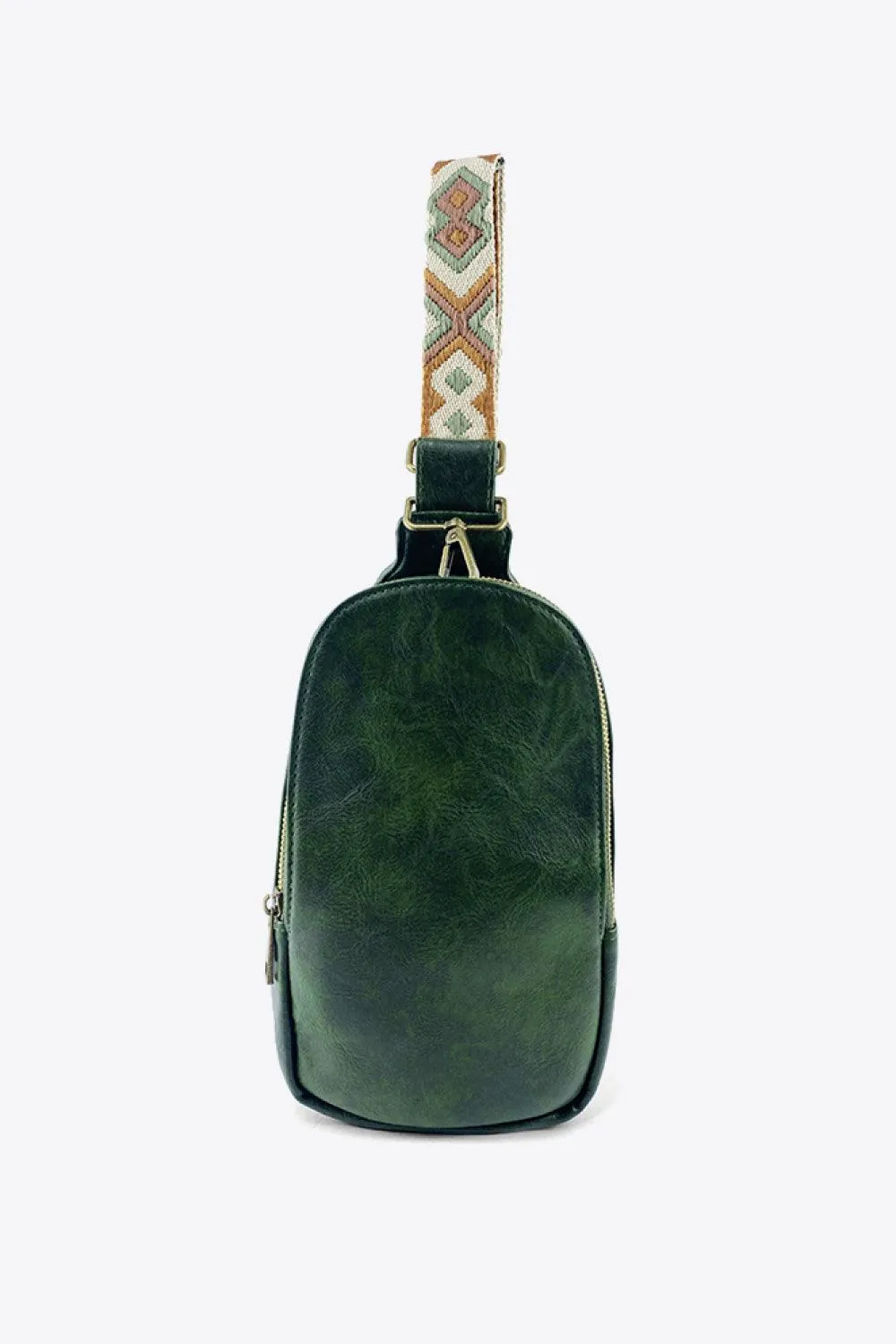 Hazel Blues® |  Random Pattern Adjustable Strap PU Leather Sling Bag