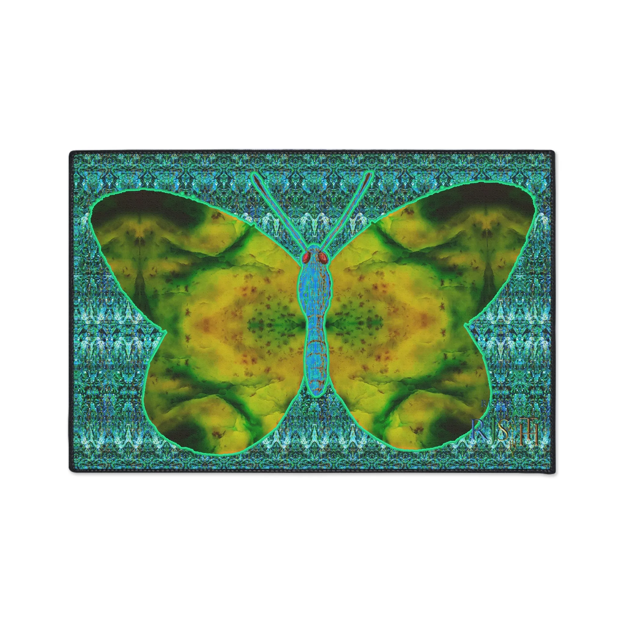 Heavy Duty Floor Mat (Butterfly Glade Denizen & Samhain Dream Thaw 12 & Blue Logo@Alchemic) RJSTH@Fabric#10_11 of 16 RJSTHw2025 RJS