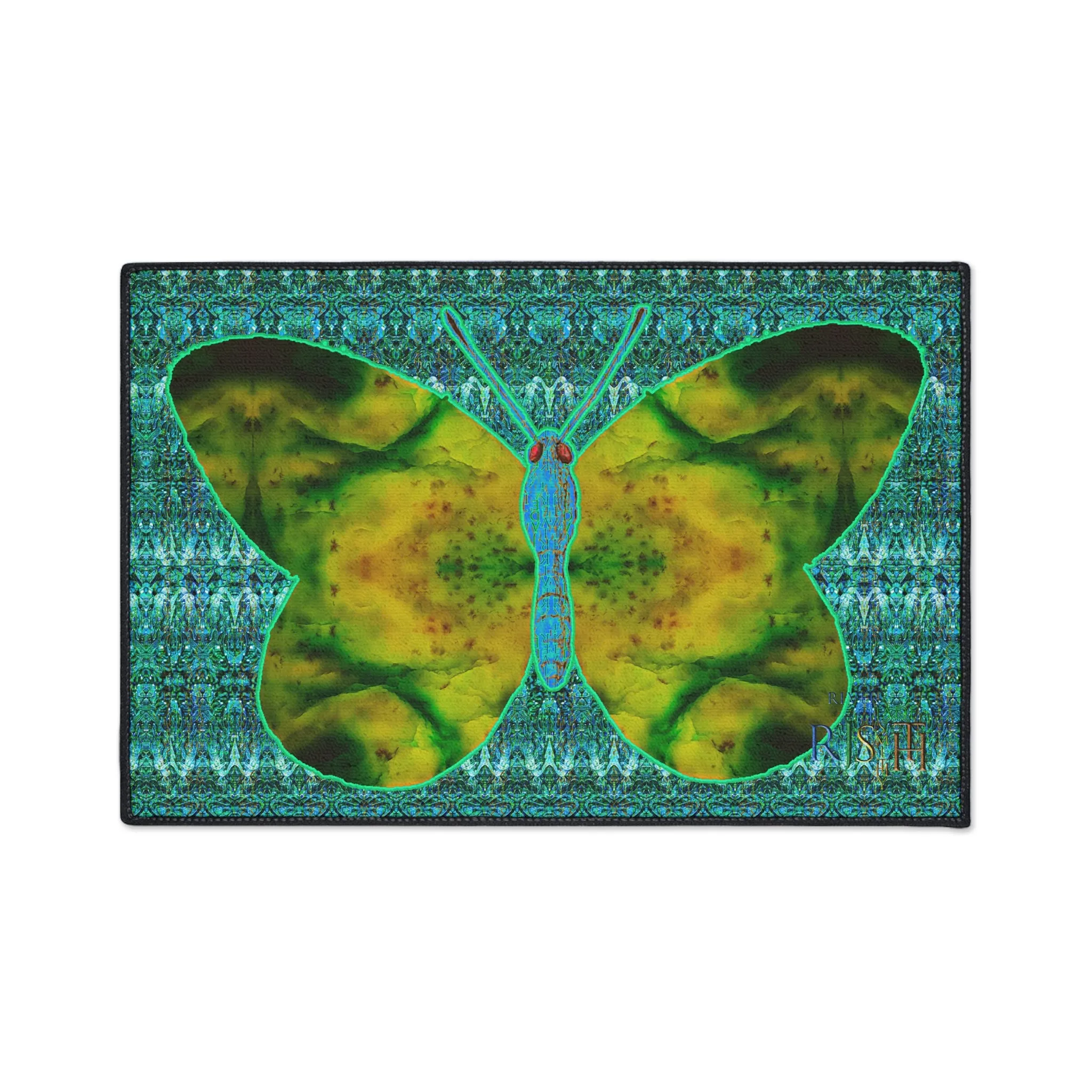 Heavy Duty Floor Mat (Butterfly Glade Denizen & Samhain Dream Thaw 12 & Blue Logo@Alchemic) RJSTH@Fabric#10_11 of 16 RJSTHw2025 RJS
