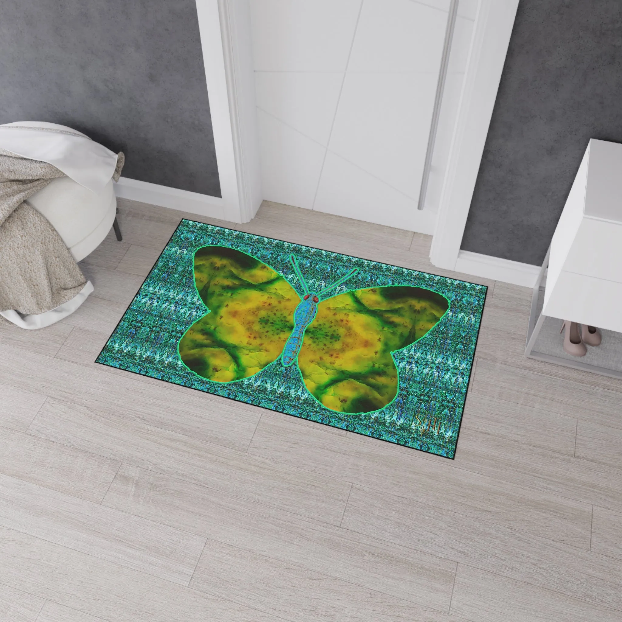 Heavy Duty Floor Mat (Butterfly Glade Denizen & Samhain Dream Thaw 12 & Blue Logo@Alchemic) RJSTH@Fabric#10_11 of 16 RJSTHw2025 RJS