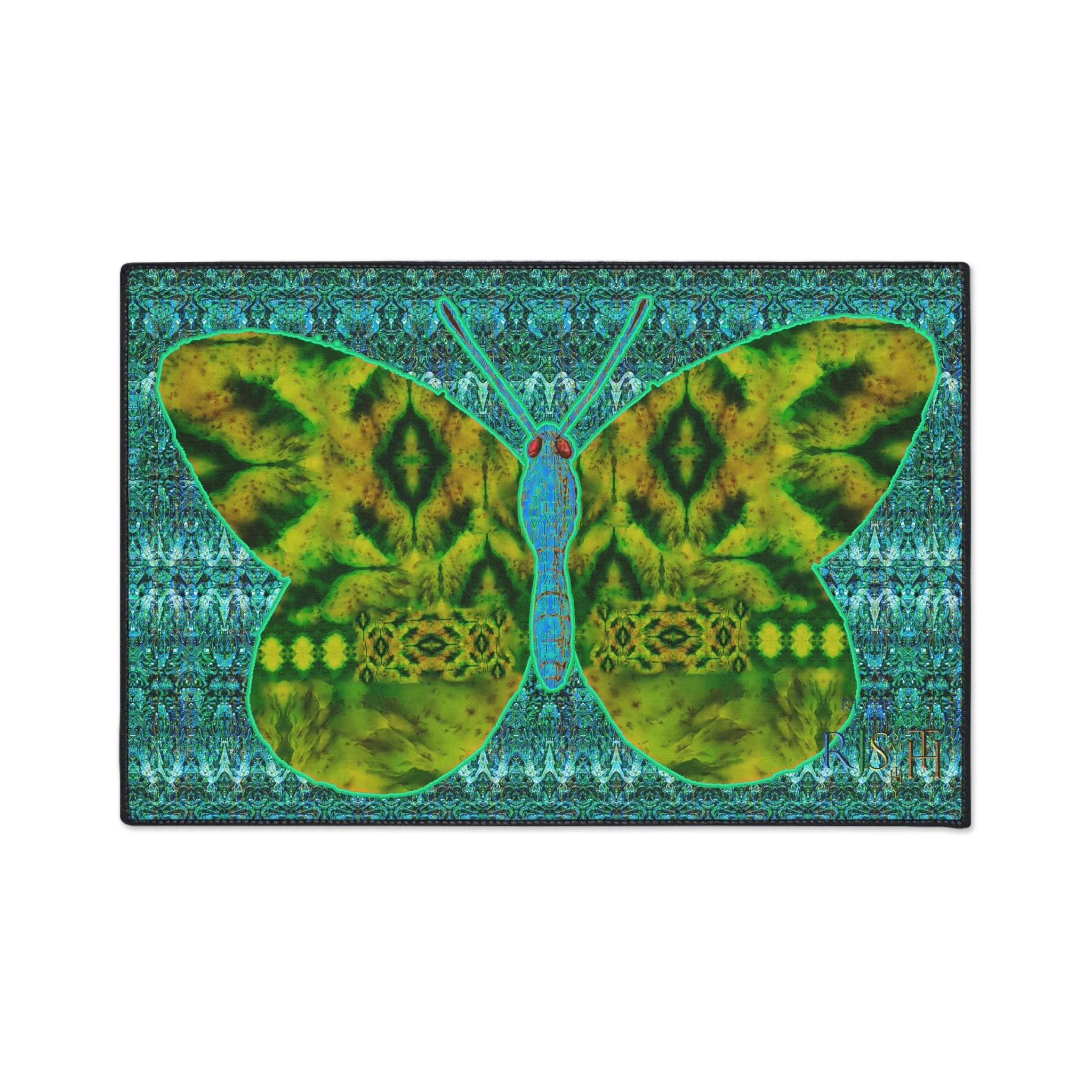 Heavy Duty Floor Mat (Butterfly Glade Denizen & Samhain Dream Thaw 12 & Blue Logo@Alchemic) RJSTH@Fabric#10_4 of 16 RJSTHw2025 RJS