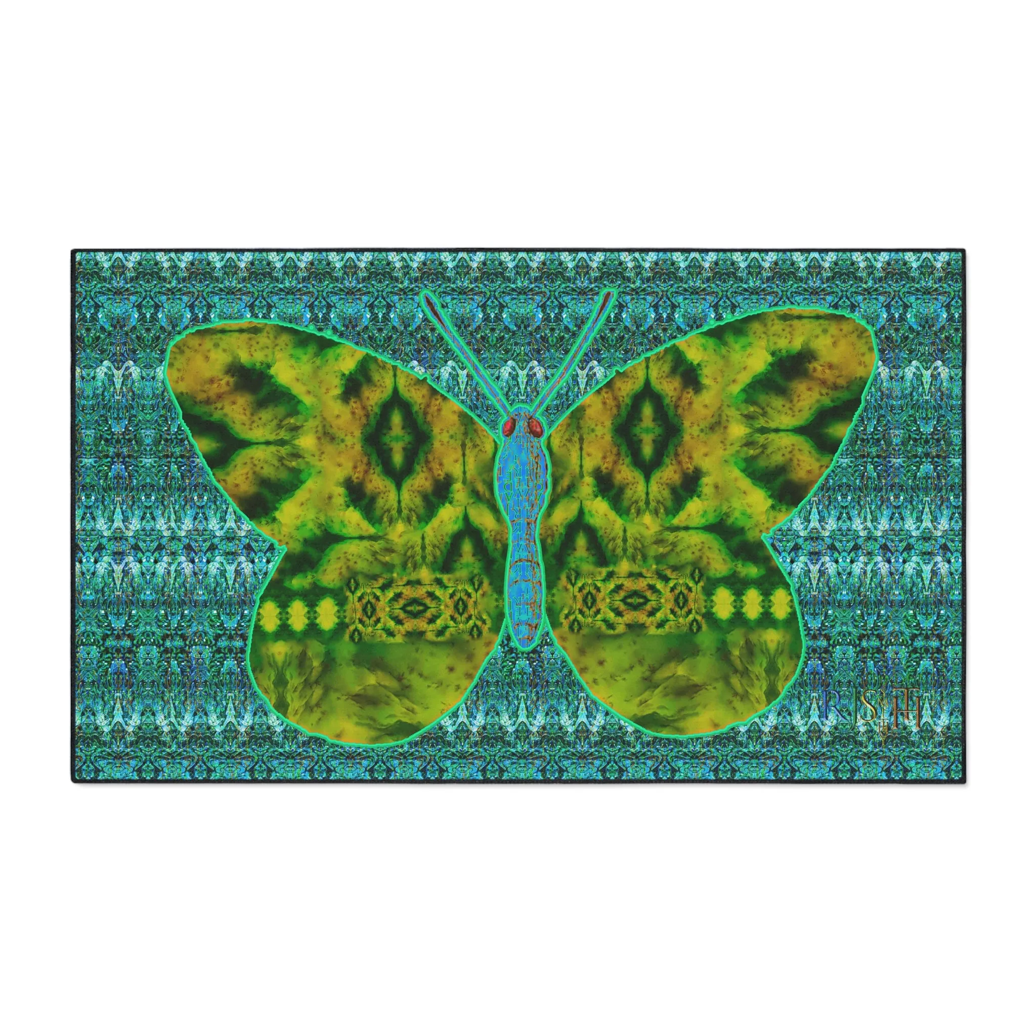 Heavy Duty Floor Mat (Butterfly Glade Denizen & Samhain Dream Thaw 12 & Blue Logo@Alchemic) RJSTH@Fabric#10_4 of 16 RJSTHw2025 RJS