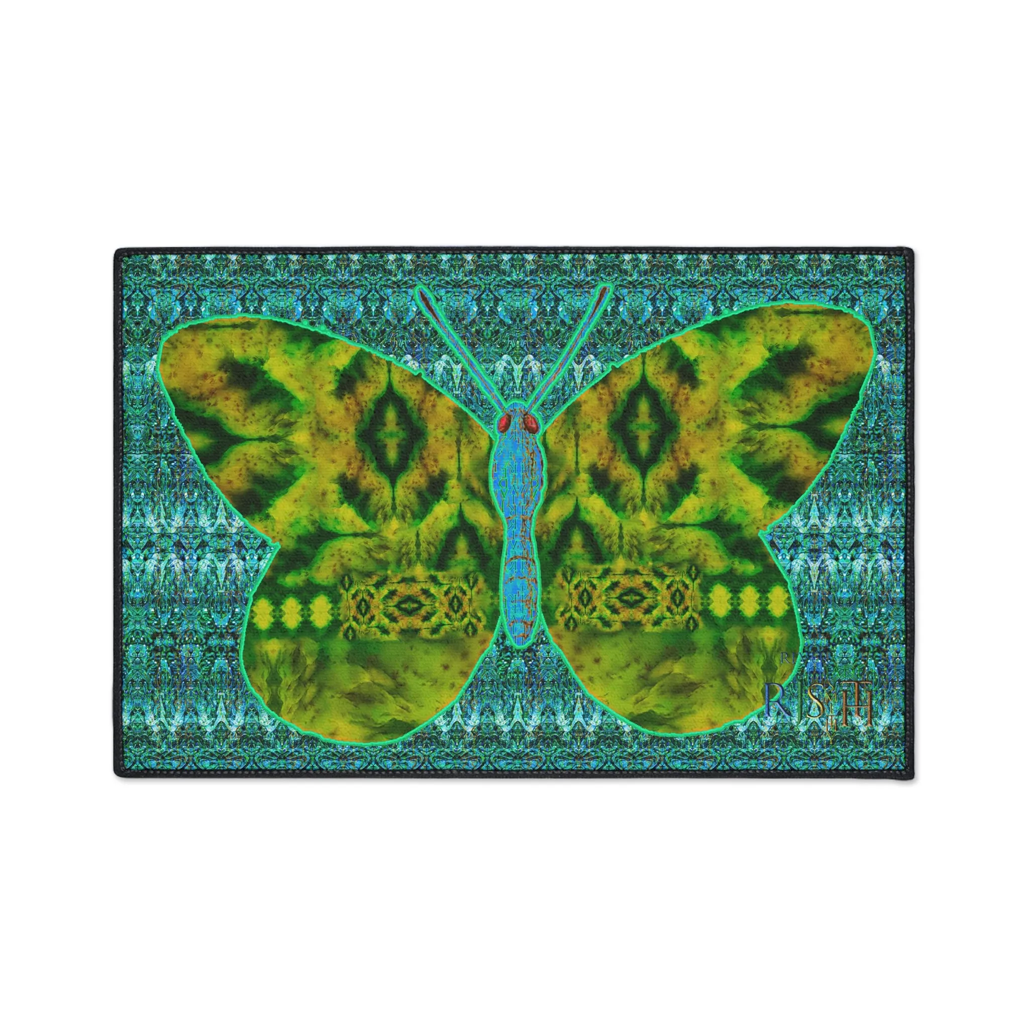 Heavy Duty Floor Mat (Butterfly Glade Denizen & Samhain Dream Thaw 12 & Blue Logo@Alchemic) RJSTH@Fabric#10_4 of 16 RJSTHw2025 RJS