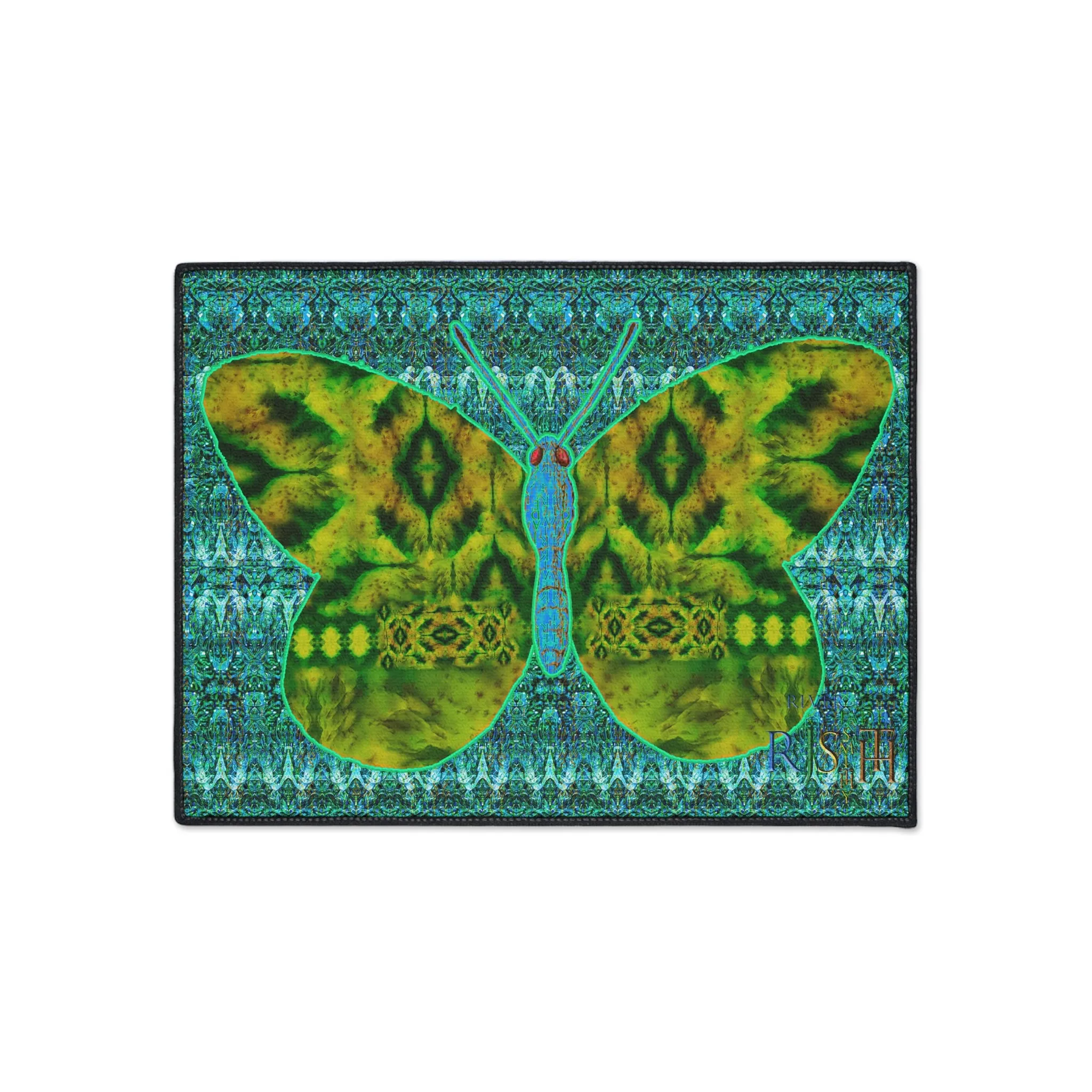 Heavy Duty Floor Mat (Butterfly Glade Denizen & Samhain Dream Thaw 12 & Blue Logo@Alchemic) RJSTH@Fabric#10_4 of 16 RJSTHw2025 RJS