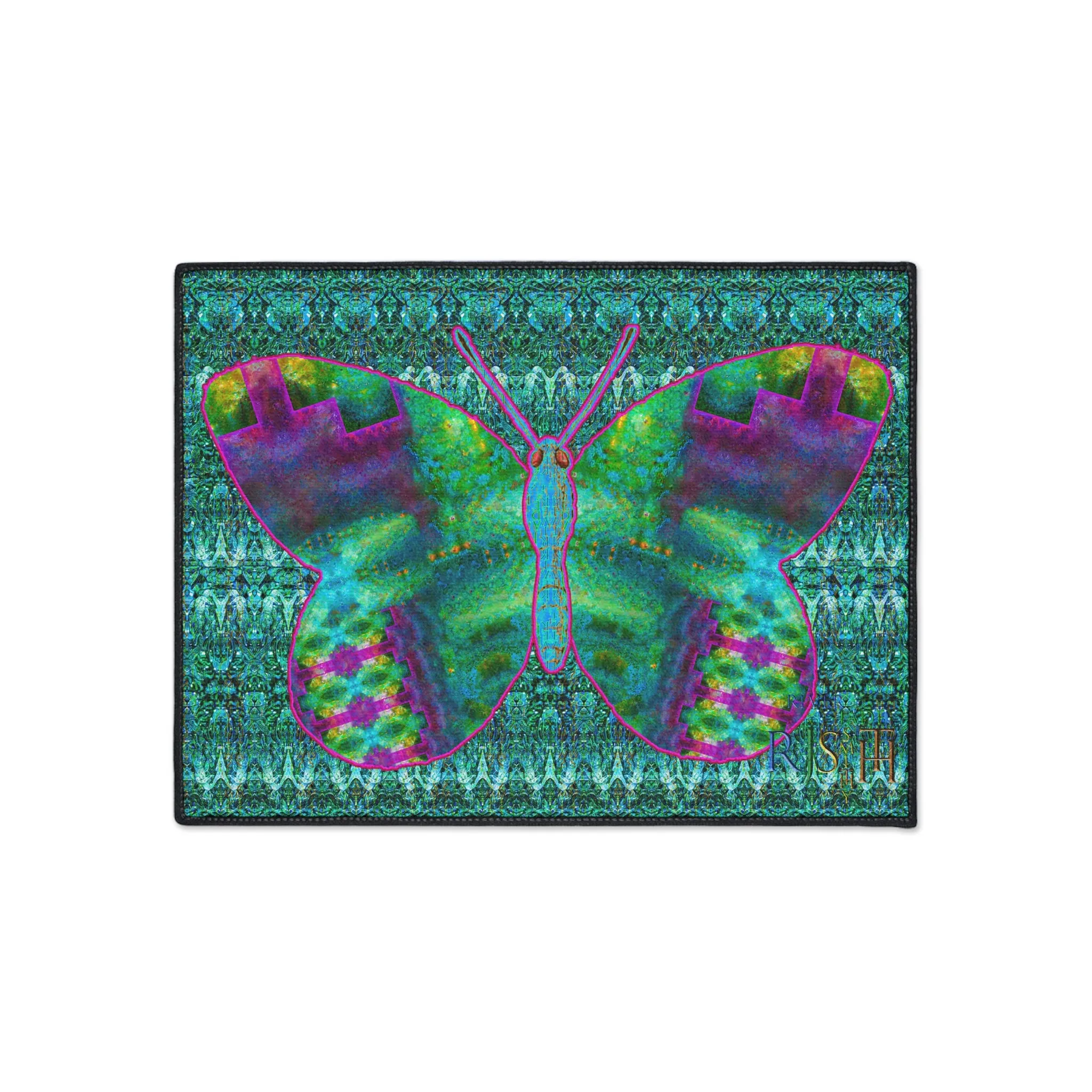 Heavy Duty Floor Mat (Butterfly Glade Denizen & Samhain Dream Thaw 12 & Blue Logo@Alchemic) RJSTH@Fabric#11_11 of 16 RJSTHw2025 RJS