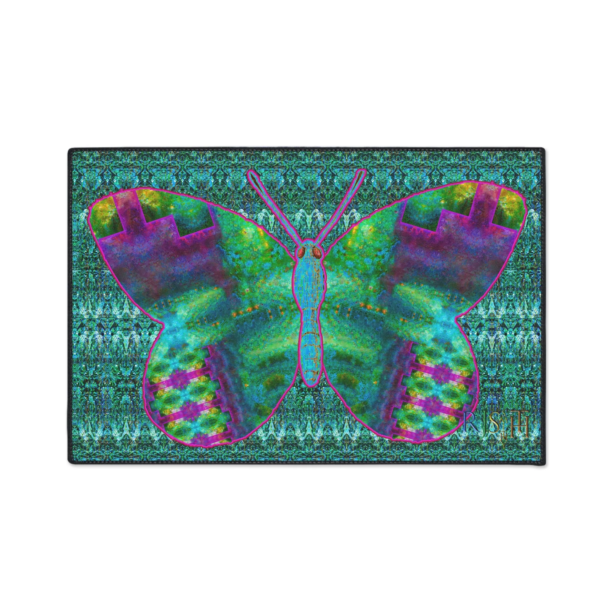 Heavy Duty Floor Mat (Butterfly Glade Denizen & Samhain Dream Thaw 12 & Blue Logo@Alchemic) RJSTH@Fabric#11_11 of 16 RJSTHw2025 RJS
