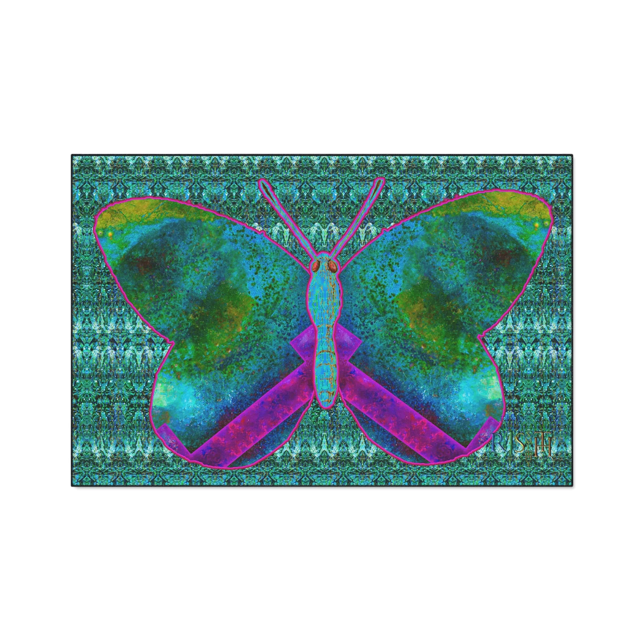 Heavy Duty Floor Mat (Butterfly Glade Denizen & Samhain Dream Thaw 12 & Blue Logo@Alchemic) RJSTH@Fabric#11_2 of 16 RJSTHw2025 RJS