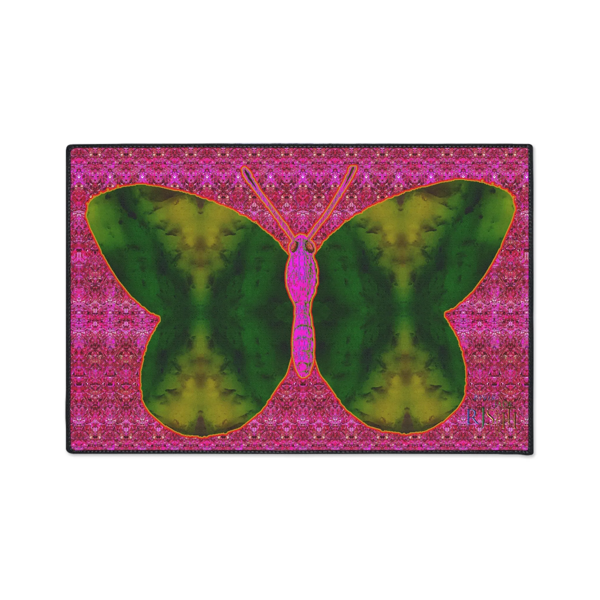 Heavy Duty Floor Mat (Butterfly Glade Denizen & Samhain Dream Thaw 13 & Pink Logo@Alchemic) RJSTH@Fabric#7_13 of 14 RJSTHw2025 RJS