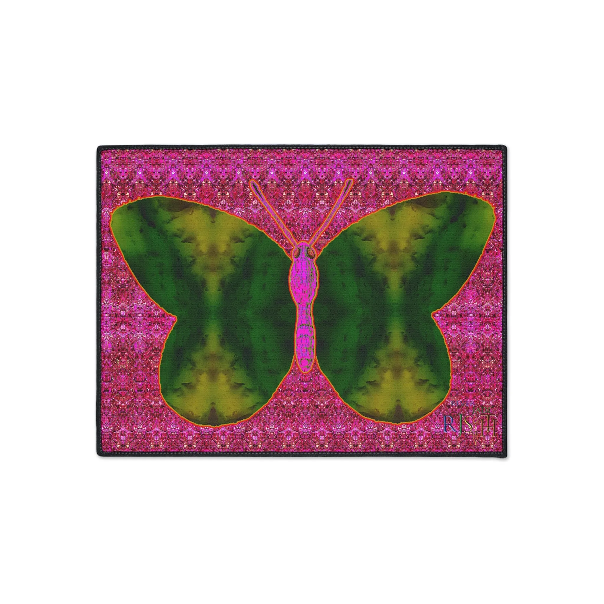 Heavy Duty Floor Mat (Butterfly Glade Denizen & Samhain Dream Thaw 13 & Pink Logo@Alchemic) RJSTH@Fabric#7_13 of 14 RJSTHw2025 RJS