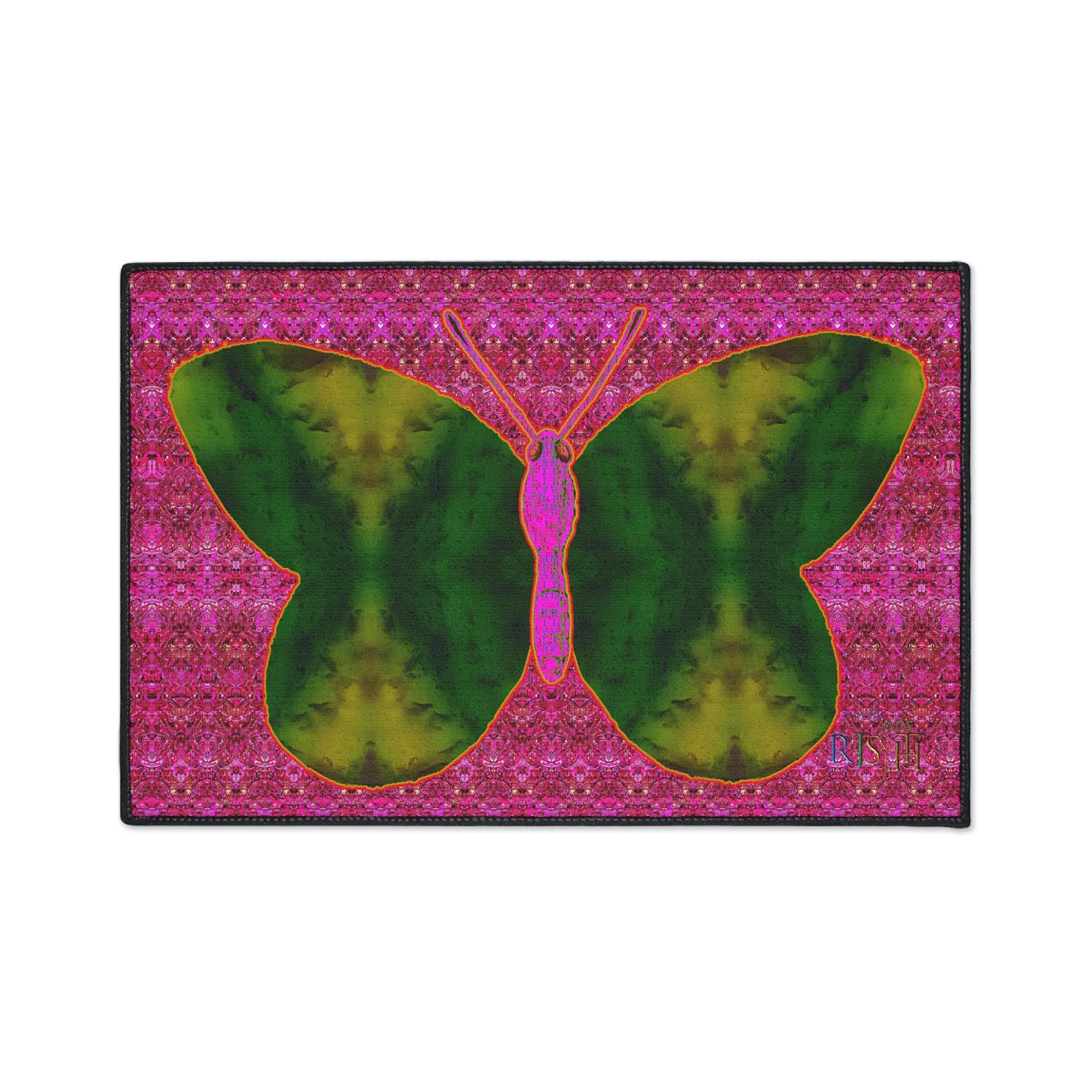 Heavy Duty Floor Mat (Butterfly Glade Denizen & Samhain Dream Thaw 13 & Pink Logo@Alchemic) RJSTH@Fabric#7_13 of 14 RJSTHw2025 RJS