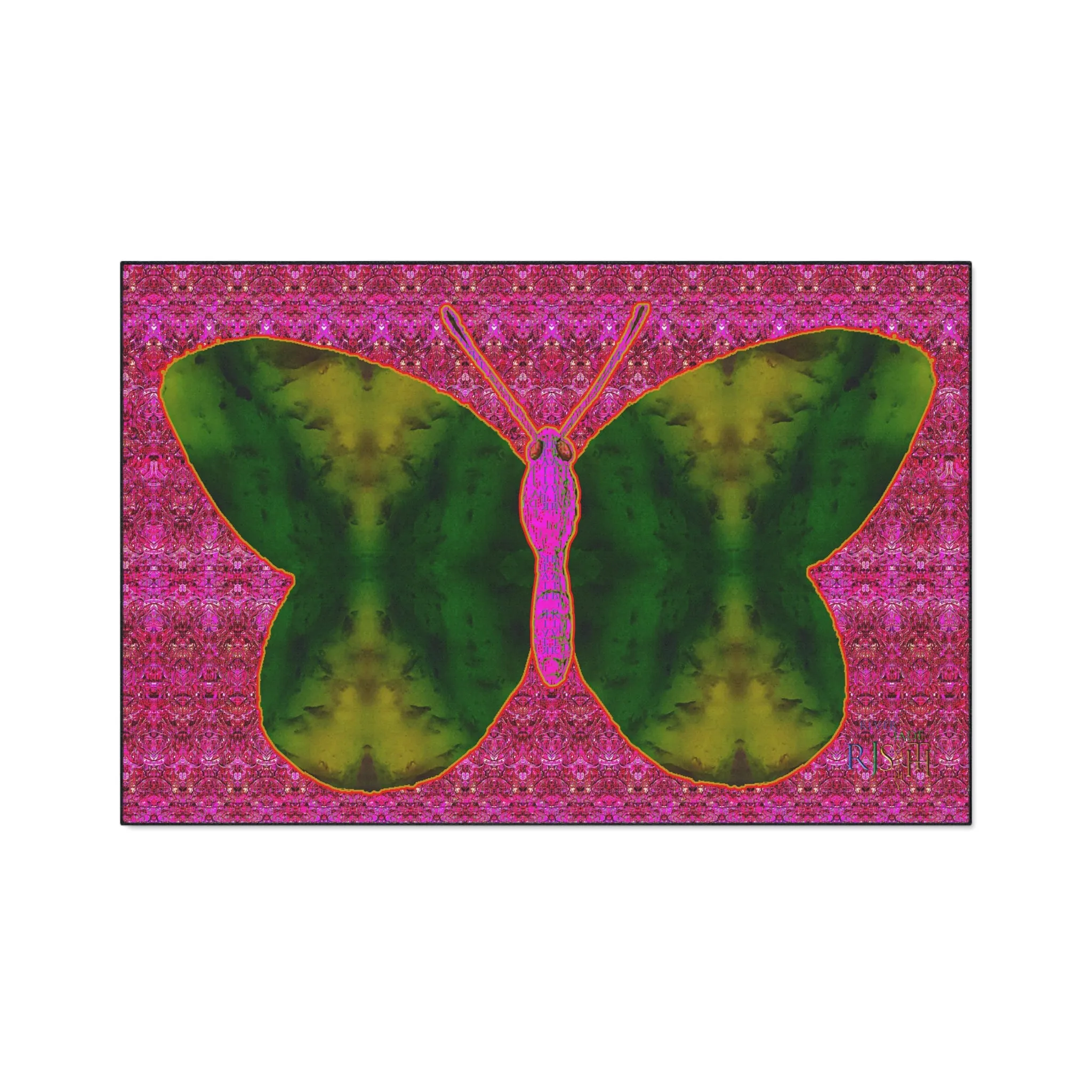 Heavy Duty Floor Mat (Butterfly Glade Denizen & Samhain Dream Thaw 13 & Pink Logo@Alchemic) RJSTH@Fabric#7_13 of 14 RJSTHw2025 RJS