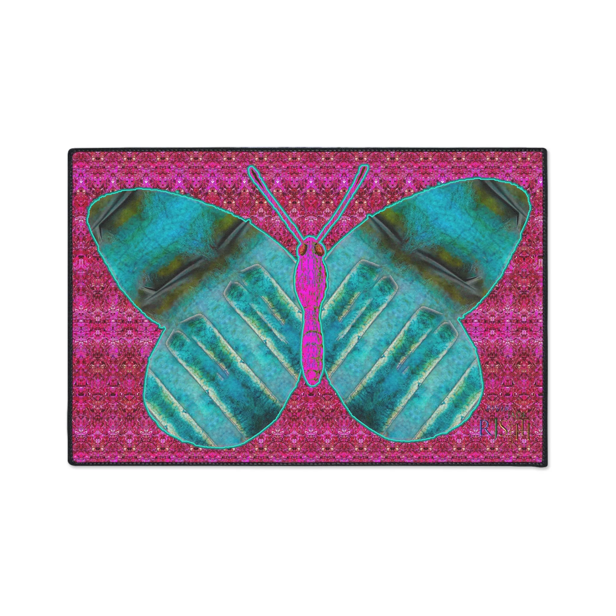 Heavy Duty Floor Mat (Butterfly Glade Denizen & Samhain Dream Thaw 13 & Pink Logo@Alchemic) RJSTH@Fabric#8_3 of 16 RJSTHw2025 RJS