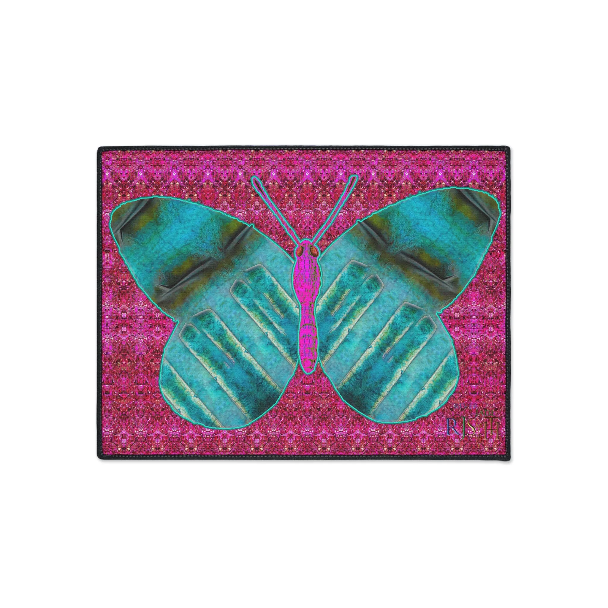 Heavy Duty Floor Mat (Butterfly Glade Denizen & Samhain Dream Thaw 13 & Pink Logo@Alchemic) RJSTH@Fabric#8_3 of 16 RJSTHw2025 RJS