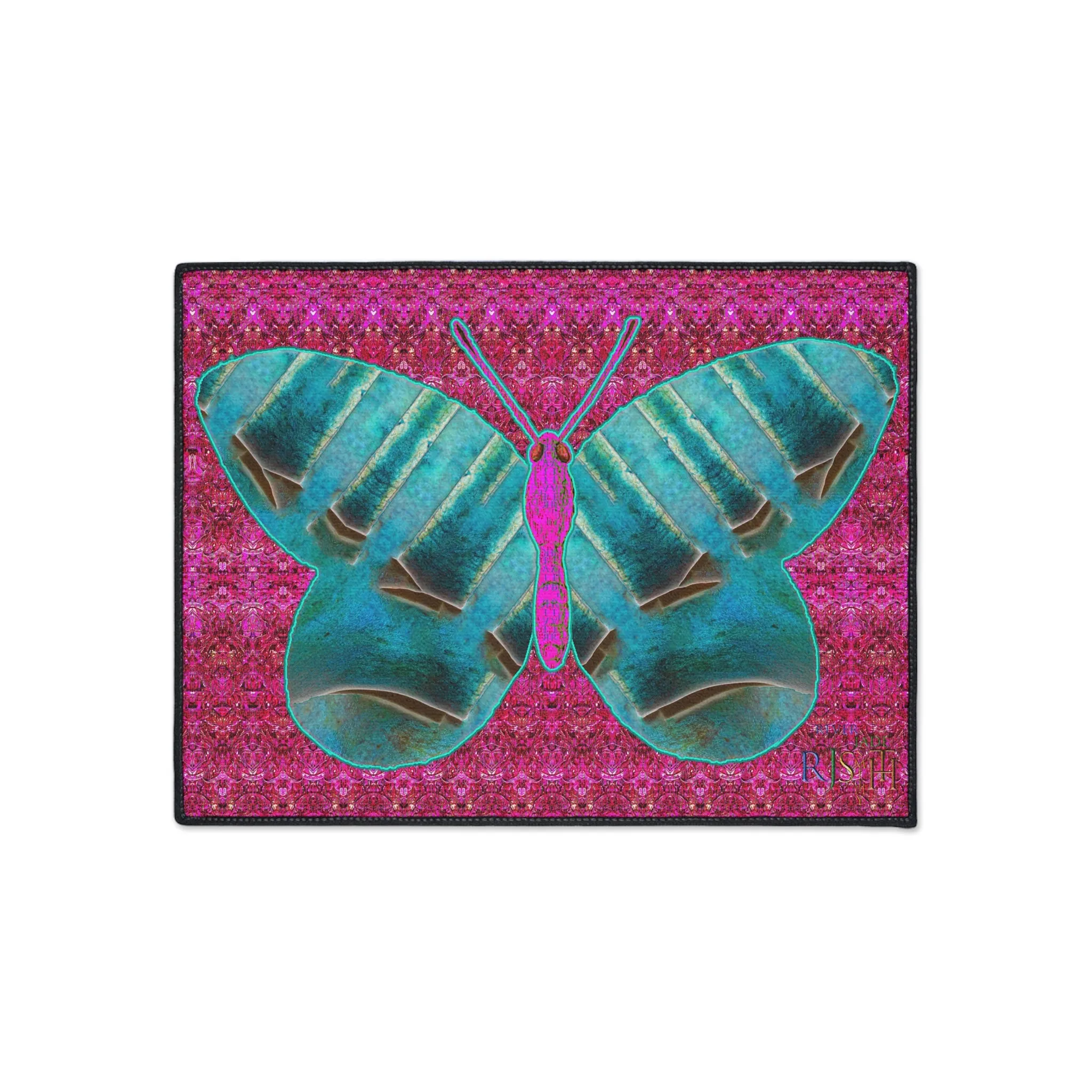Heavy Duty Floor Mat (Butterfly Glade Denizen & Samhain Dream Thaw 13 & Pink Logo@Alchemic) RJSTH@Fabric#8_4 of 16 RJSTHw2025 RJS