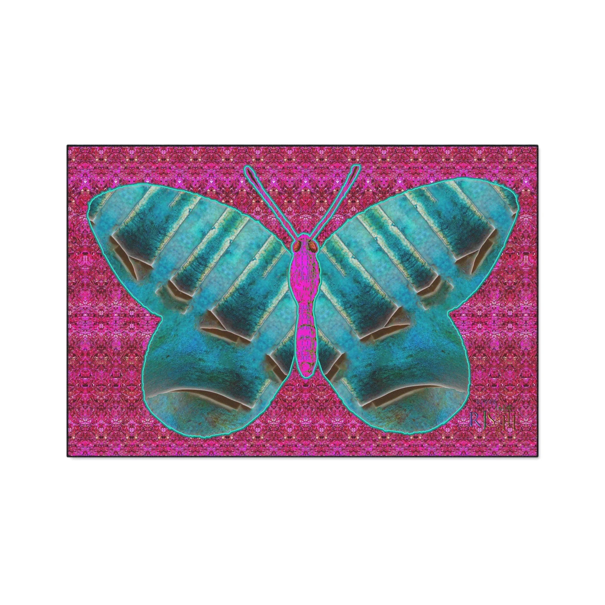 Heavy Duty Floor Mat (Butterfly Glade Denizen & Samhain Dream Thaw 13 & Pink Logo@Alchemic) RJSTH@Fabric#8_4 of 16 RJSTHw2025 RJS