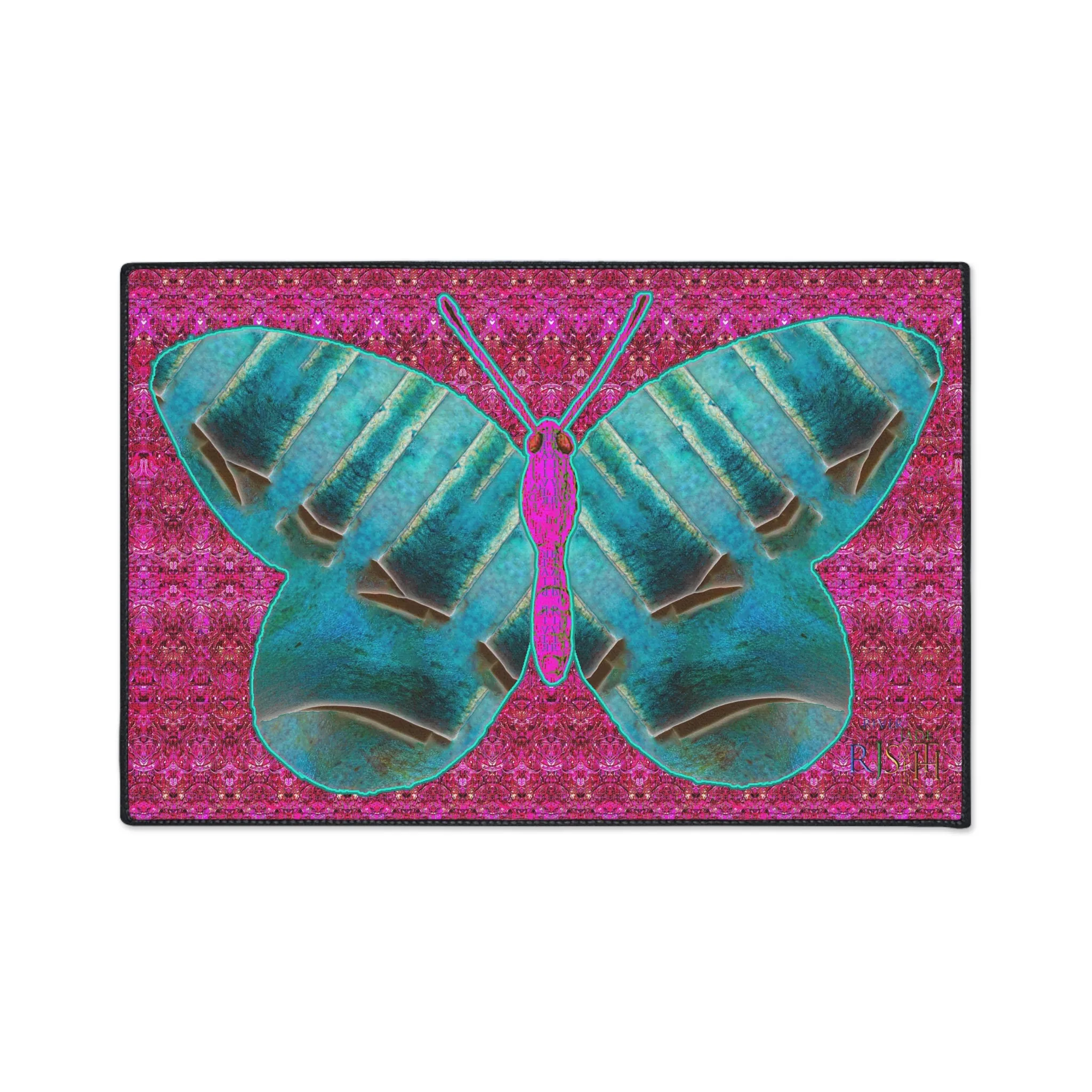Heavy Duty Floor Mat (Butterfly Glade Denizen & Samhain Dream Thaw 13 & Pink Logo@Alchemic) RJSTH@Fabric#8_4 of 16 RJSTHw2025 RJS