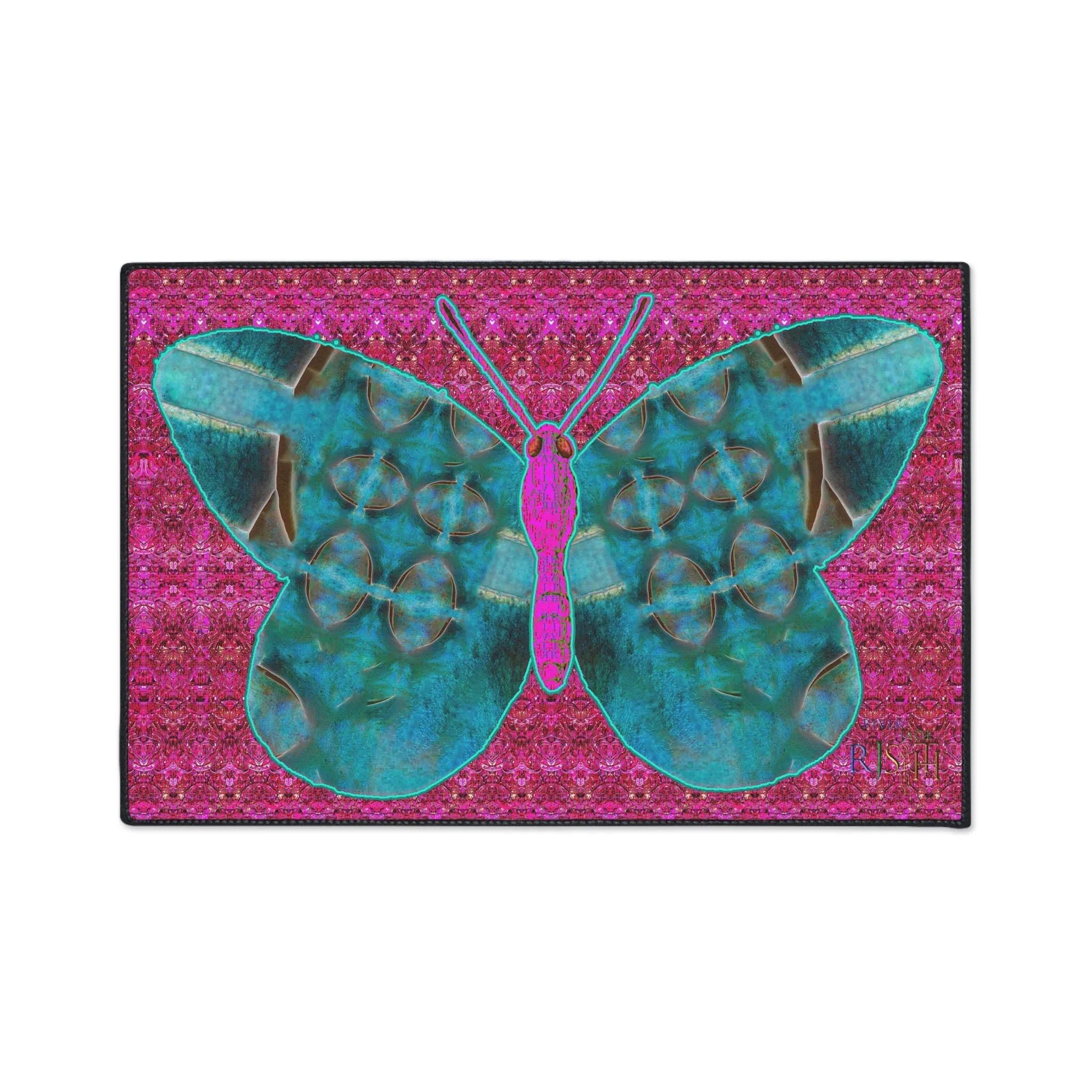 Heavy Duty Floor Mat (Butterfly Glade Denizen & Samhain Dream Thaw 13 & Pink Logo@Alchemic) RJSTH@Fabric#8_6 of 16 RJSTHw2025 RJS