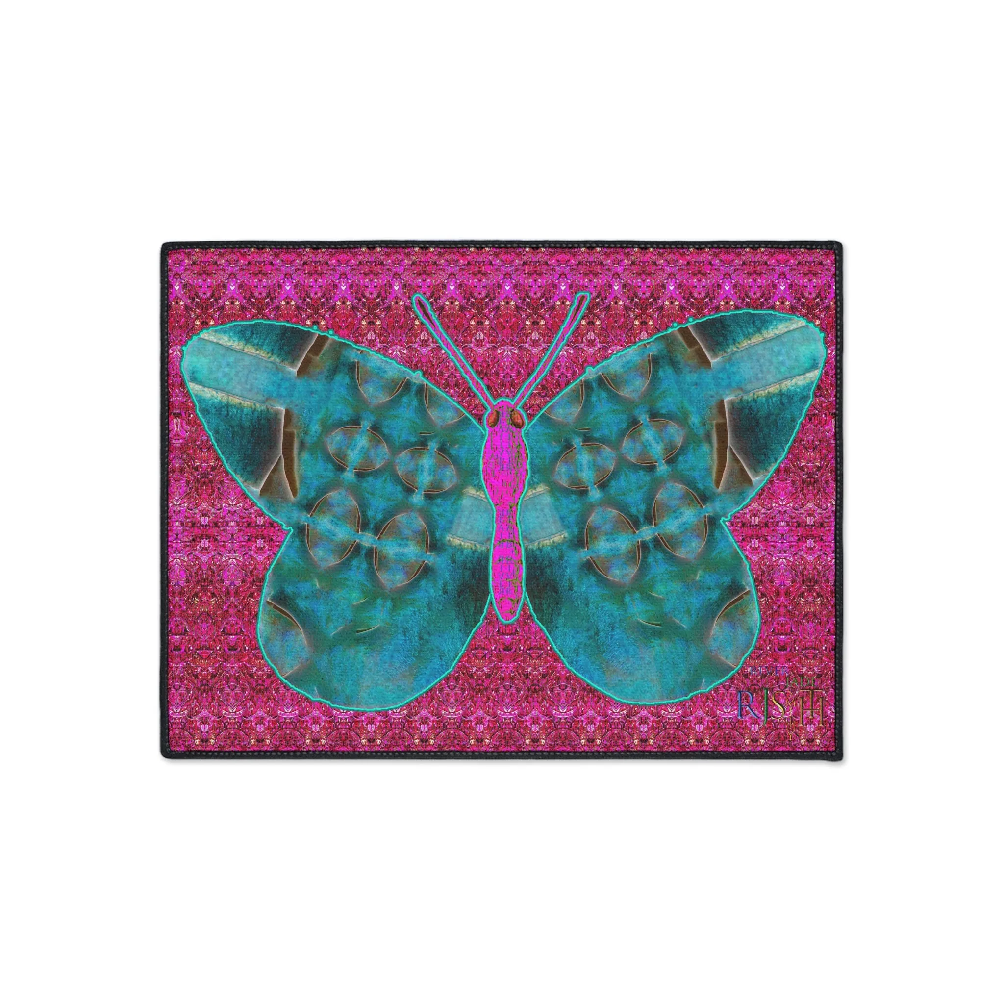 Heavy Duty Floor Mat (Butterfly Glade Denizen & Samhain Dream Thaw 13 & Pink Logo@Alchemic) RJSTH@Fabric#8_6 of 16 RJSTHw2025 RJS