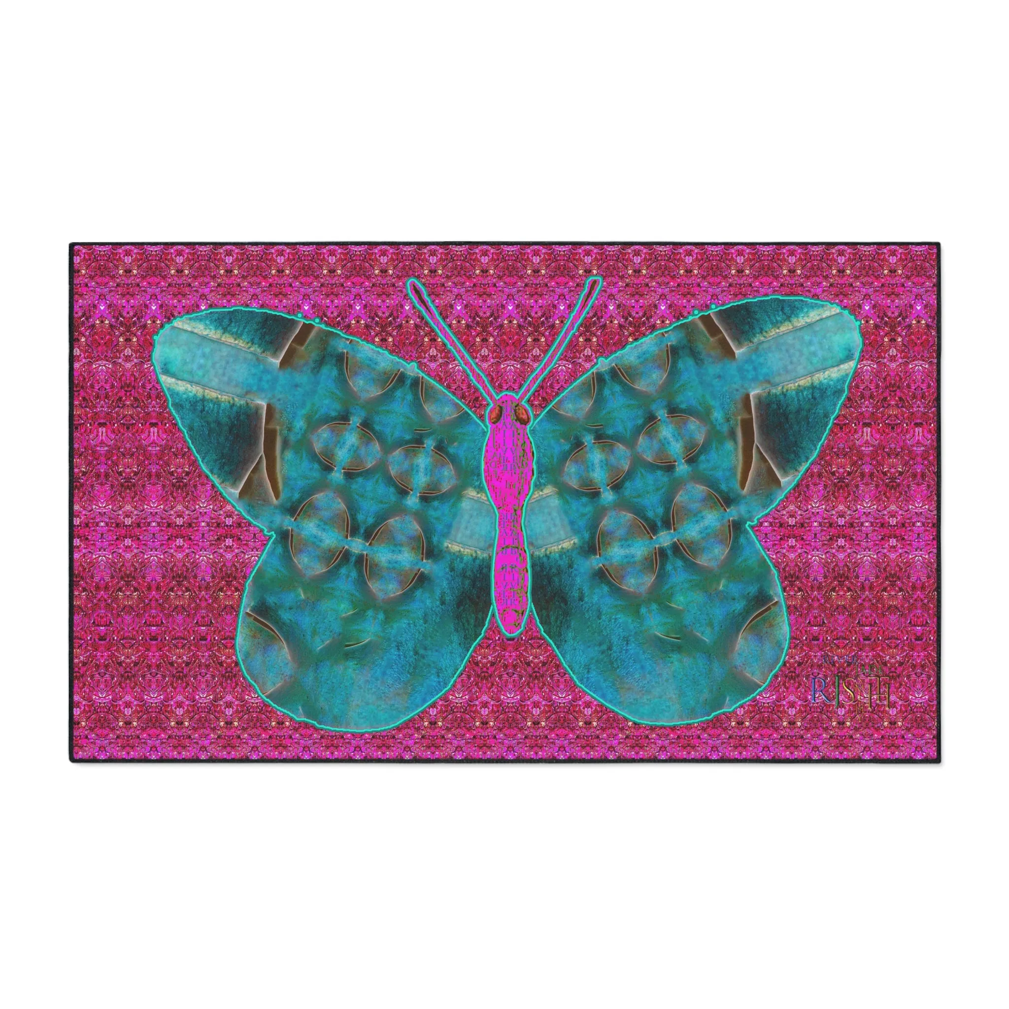 Heavy Duty Floor Mat (Butterfly Glade Denizen & Samhain Dream Thaw 13 & Pink Logo@Alchemic) RJSTH@Fabric#8_6 of 16 RJSTHw2025 RJS
