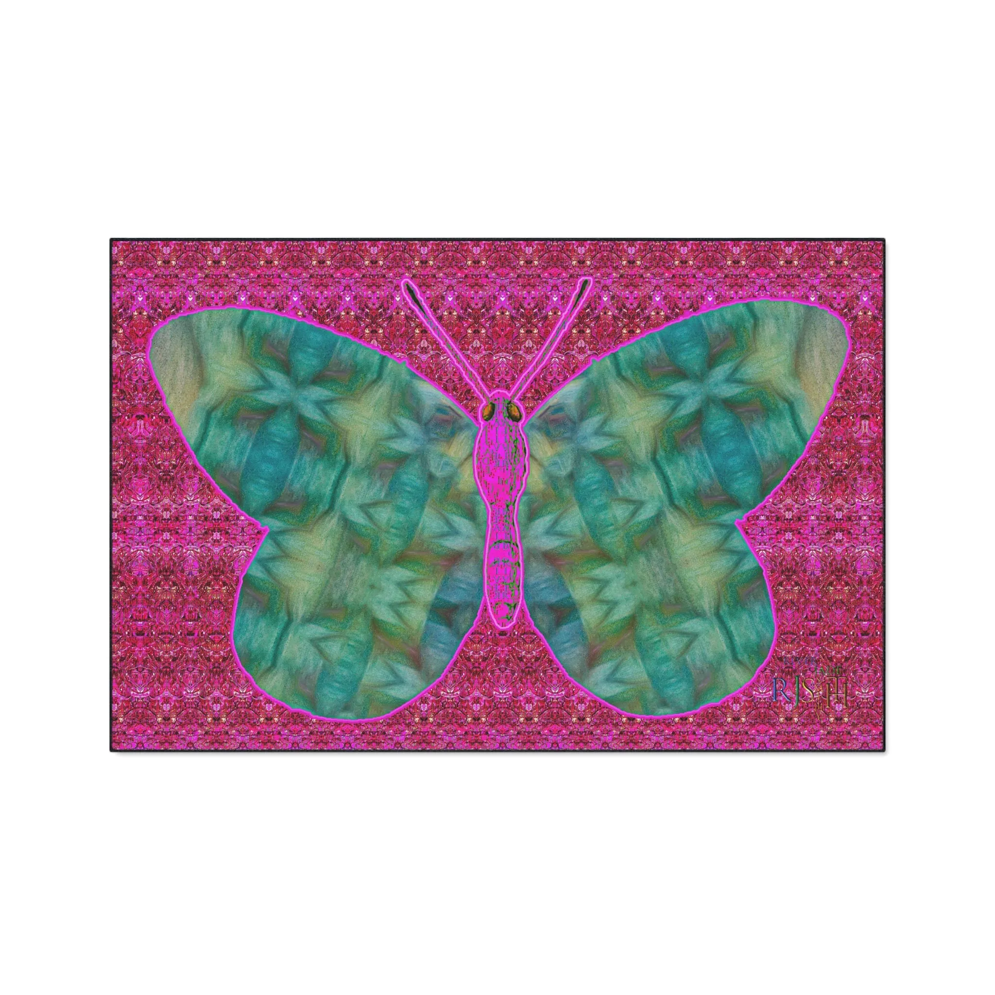 Heavy Duty Floor Mat (Butterfly Glade Denizen & Samhain Dream Thaw 13 & Pink Logo@Alchemic) RJSTH@Fabric#9_10 of 14 RJSTHw2025 RJS