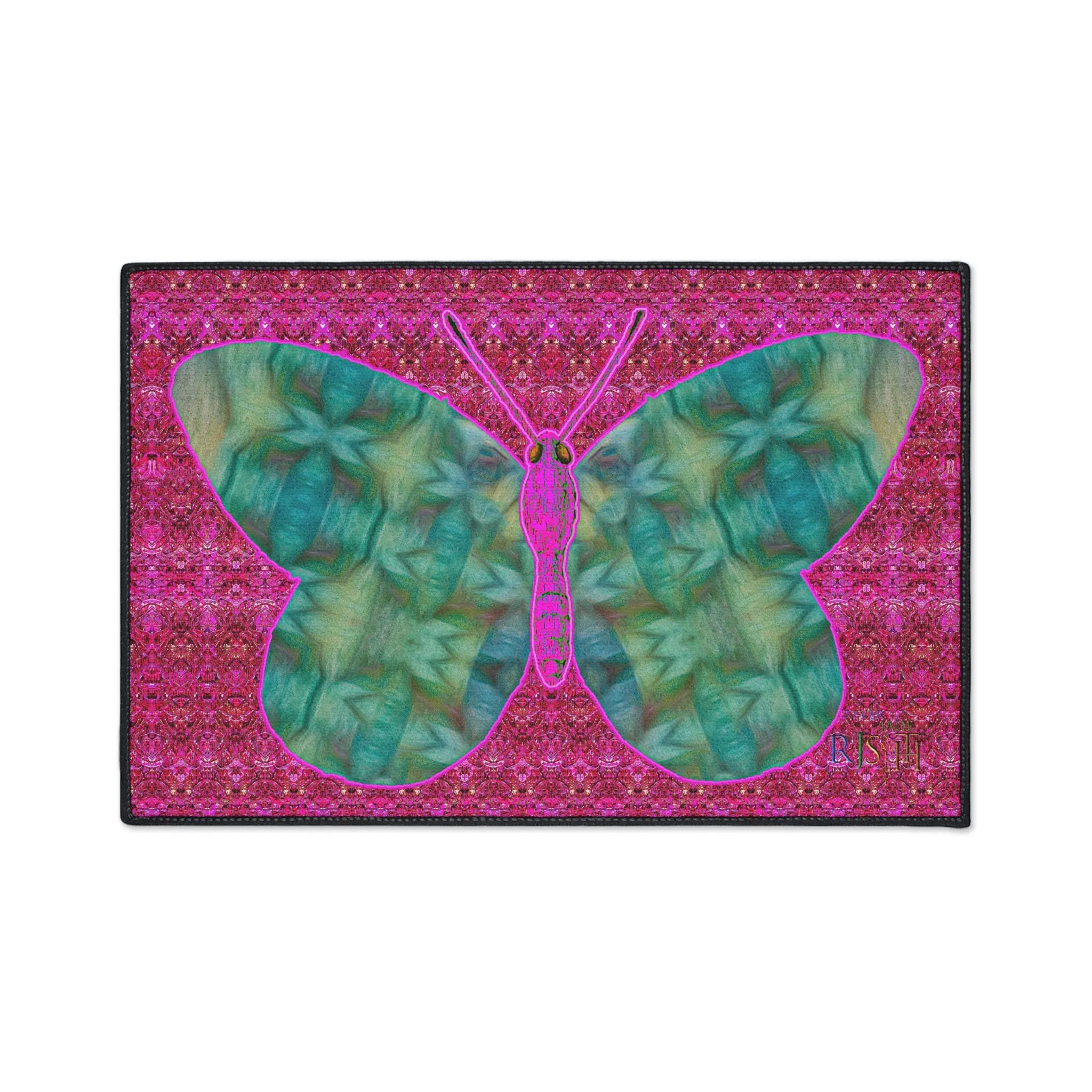 Heavy Duty Floor Mat (Butterfly Glade Denizen & Samhain Dream Thaw 13 & Pink Logo@Alchemic) RJSTH@Fabric#9_10 of 14 RJSTHw2025 RJS