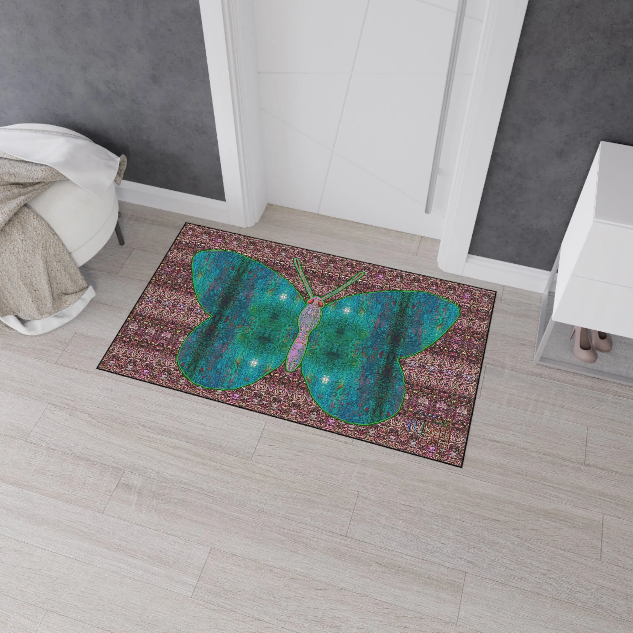 Heavy Duty Floor Mat (Butterfly Glade Denizen & Samhain Dream Thaw 14 & Purple Logo@Alchemic) RJSTH@Fabric#4_11 of 15 RJSTHw2025 RJS