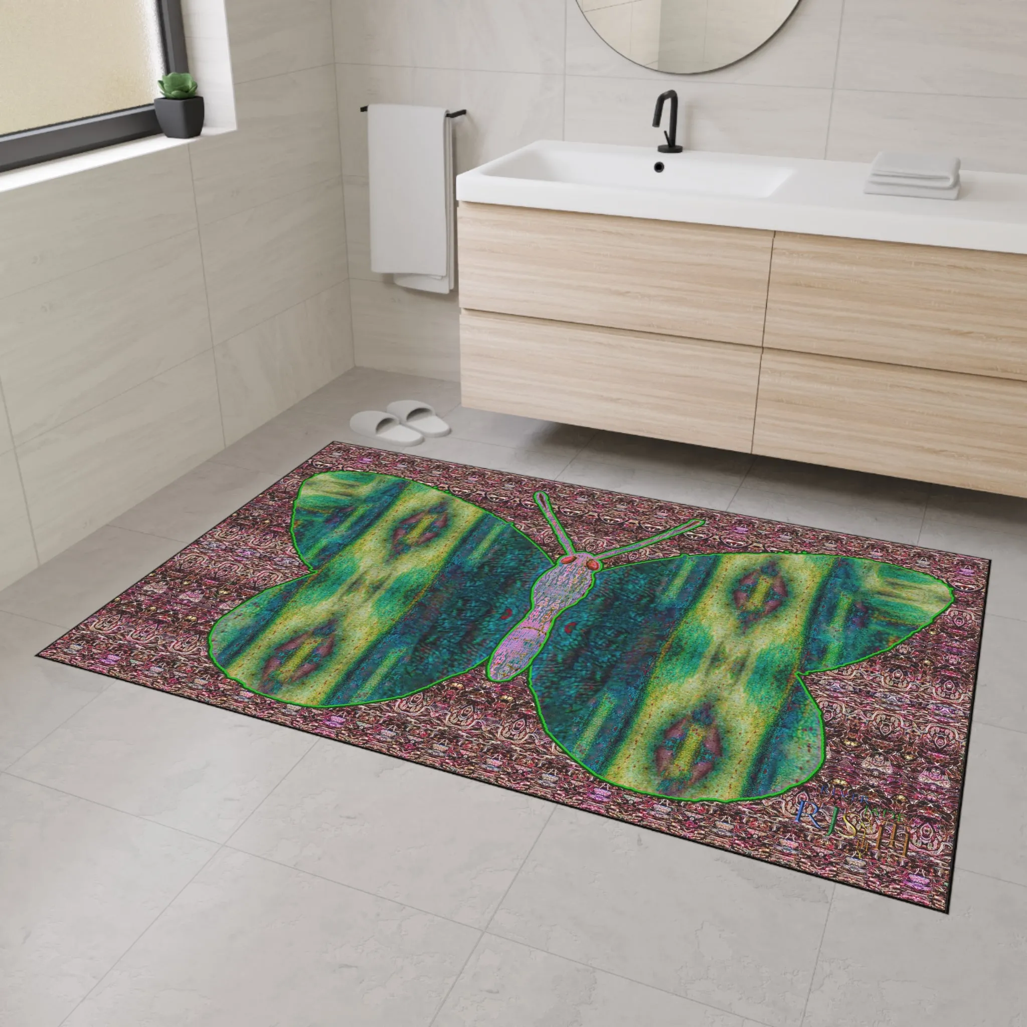 Heavy Duty Floor Mat (Butterfly Glade Denizen & Samhain Dream Thaw 14 & Purple Logo@Alchemic) RJSTH@Fabric#4_14 of 15 RJSTHw2025 RJS
