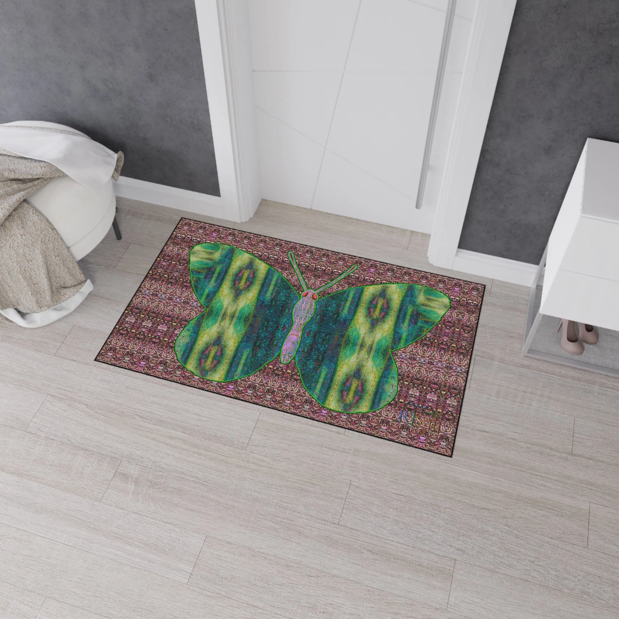 Heavy Duty Floor Mat (Butterfly Glade Denizen & Samhain Dream Thaw 14 & Purple Logo@Alchemic) RJSTH@Fabric#4_14 of 15 RJSTHw2025 RJS