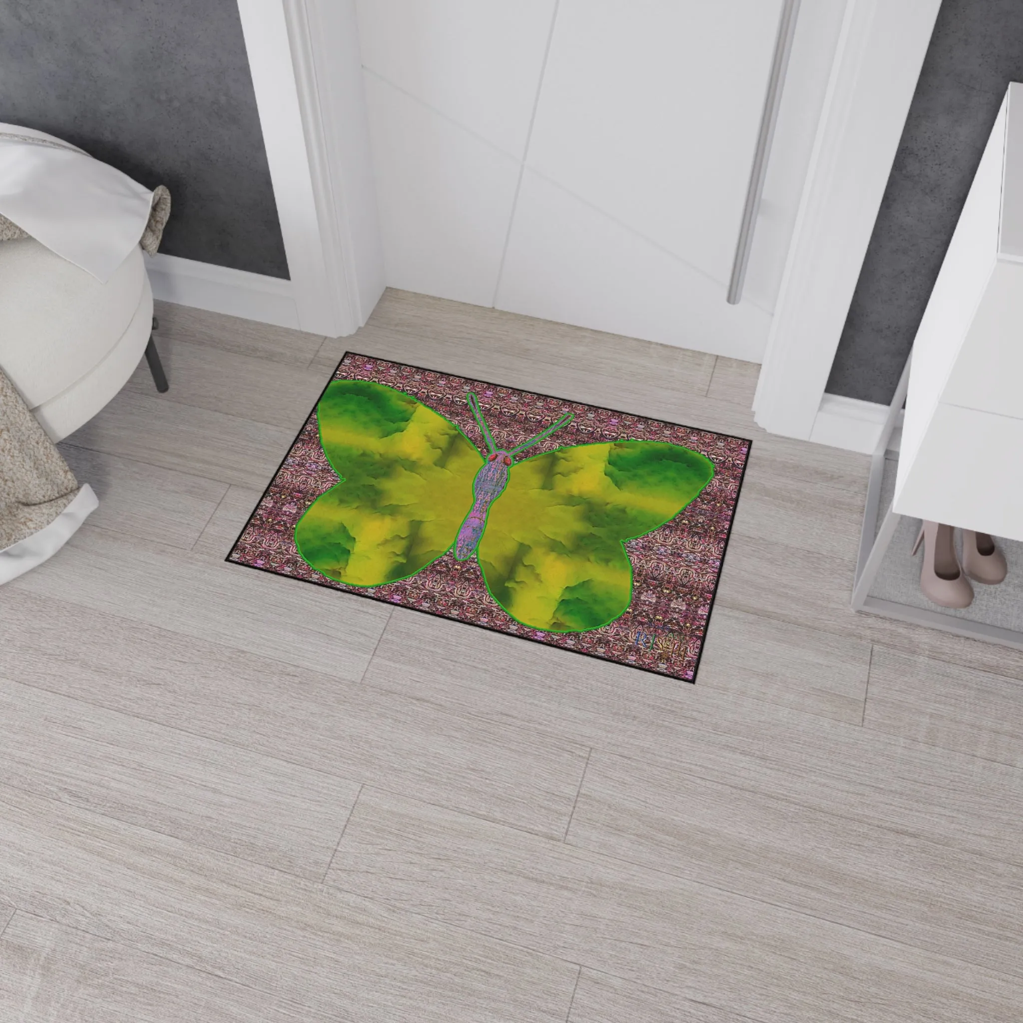 Heavy Duty Floor Mat (Butterfly Glade Denizen & Samhain Dream Thaw 14 & Purple Logo@Alchemic) RJSTH@Fabric#5_2 of 18 RJSTHw2025 RJS