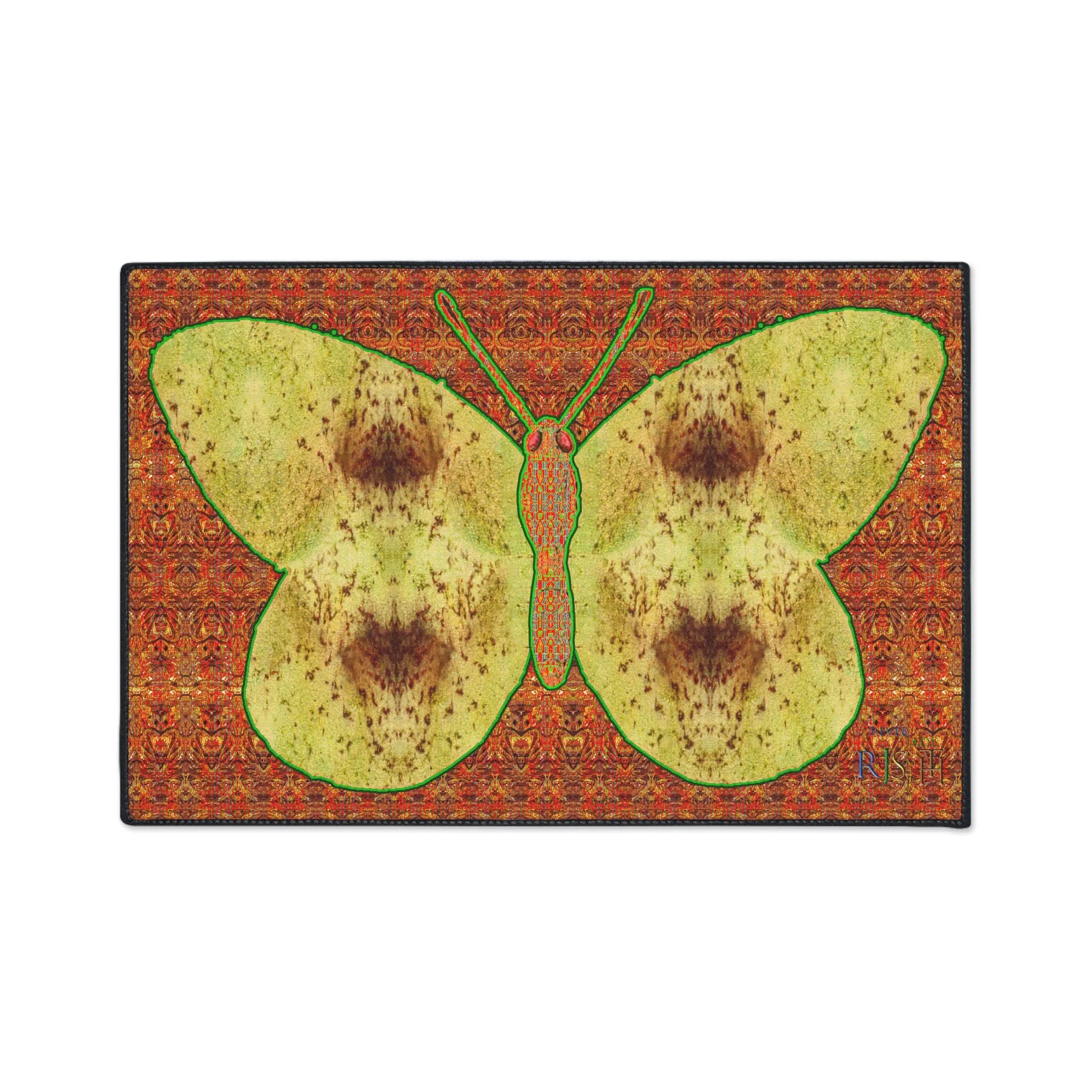 Heavy Duty Floor Mat (Butterfly Glade Denizen & Samhain Dream Thaw 15 & Orange Logo@Alchemic) RJSTH@Fabric#2_3 of 16 RJSTHw2025 RJS