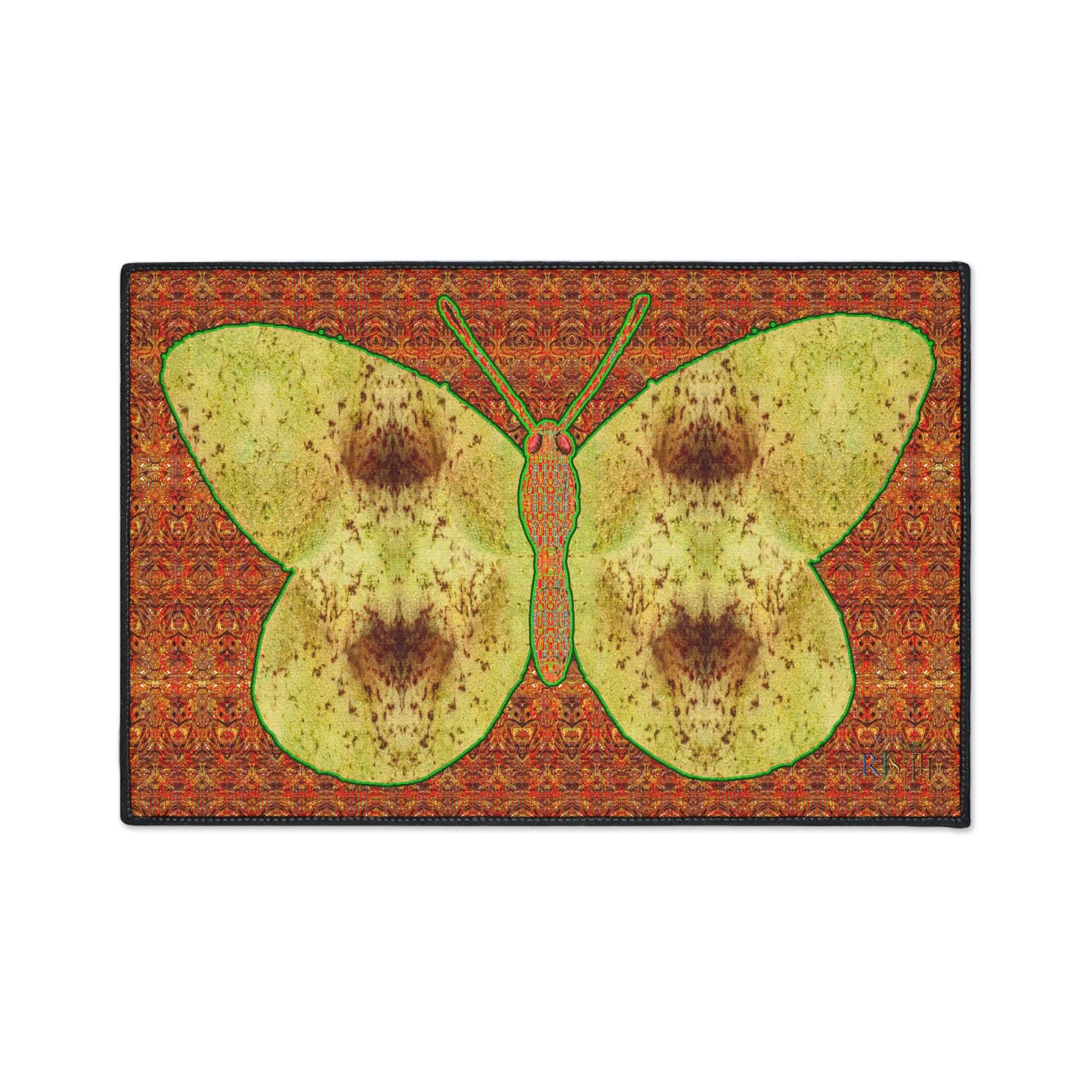 Heavy Duty Floor Mat (Butterfly Glade Denizen & Samhain Dream Thaw 15 & Orange Logo@Alchemic) RJSTH@Fabric#2_3 of 16 RJSTHw2025 RJS