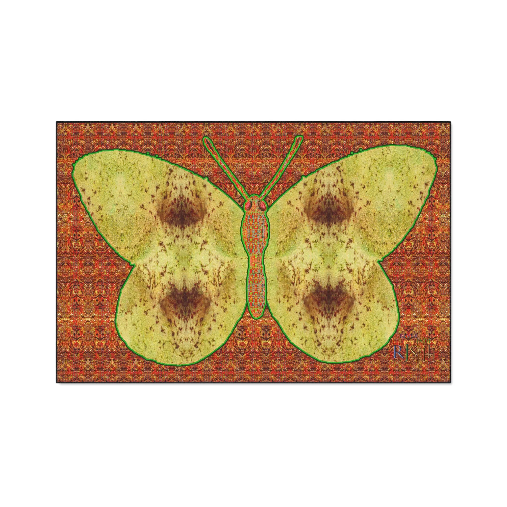 Heavy Duty Floor Mat (Butterfly Glade Denizen & Samhain Dream Thaw 15 & Orange Logo@Alchemic) RJSTH@Fabric#2_3 of 16 RJSTHw2025 RJS