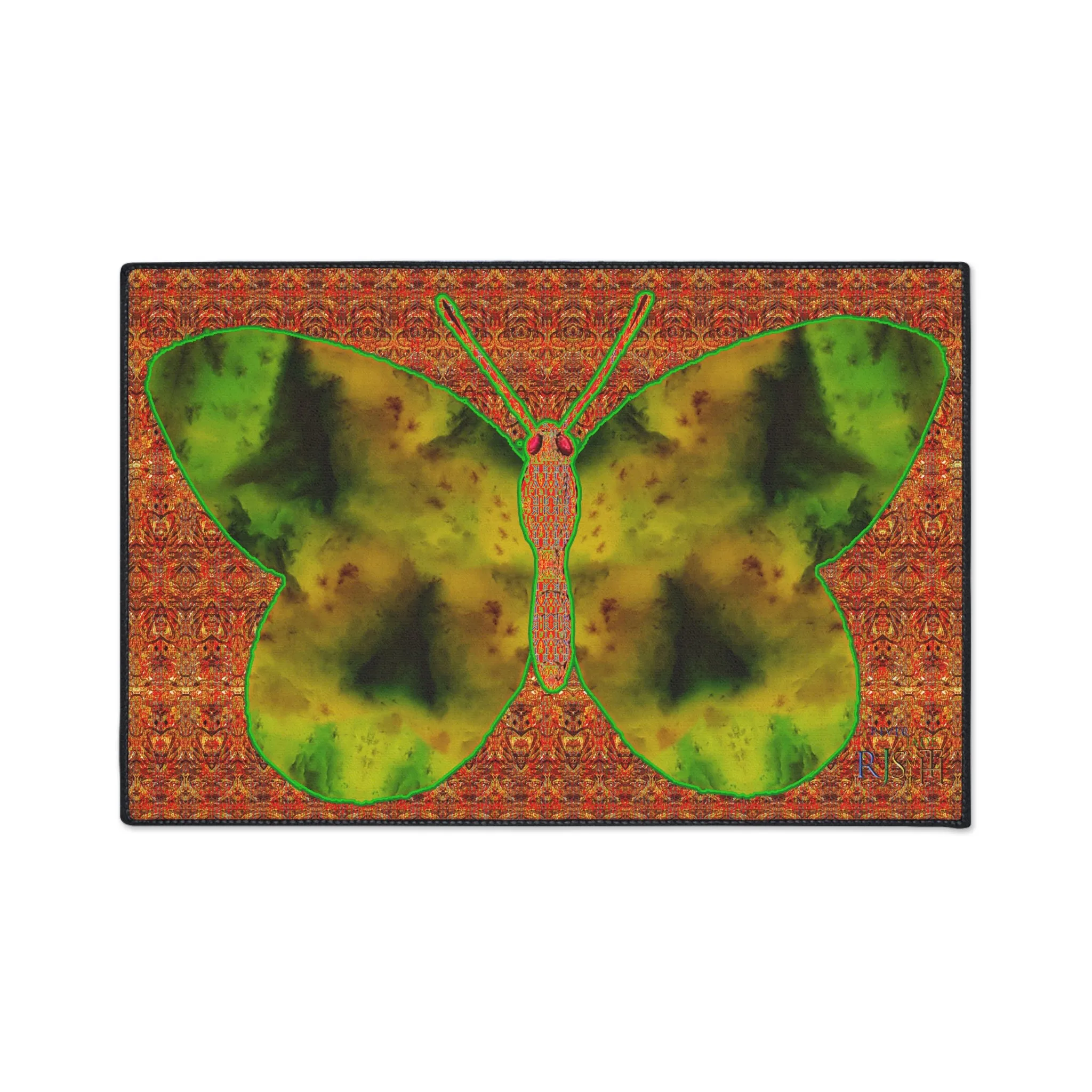 Heavy Duty Floor Mat (Butterfly Glade Denizen & Samhain Dream Thaw 15 & Orange Logo@Alchemic) RJSTH@Fabric#3_4 of 16 RJSTHw2025 RJS