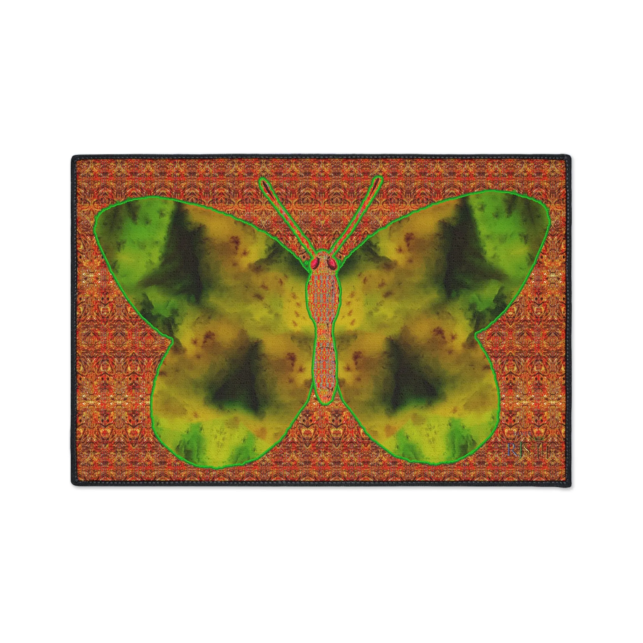 Heavy Duty Floor Mat (Butterfly Glade Denizen & Samhain Dream Thaw 15 & Orange Logo@Alchemic) RJSTH@Fabric#3_4 of 16 RJSTHw2025 RJS