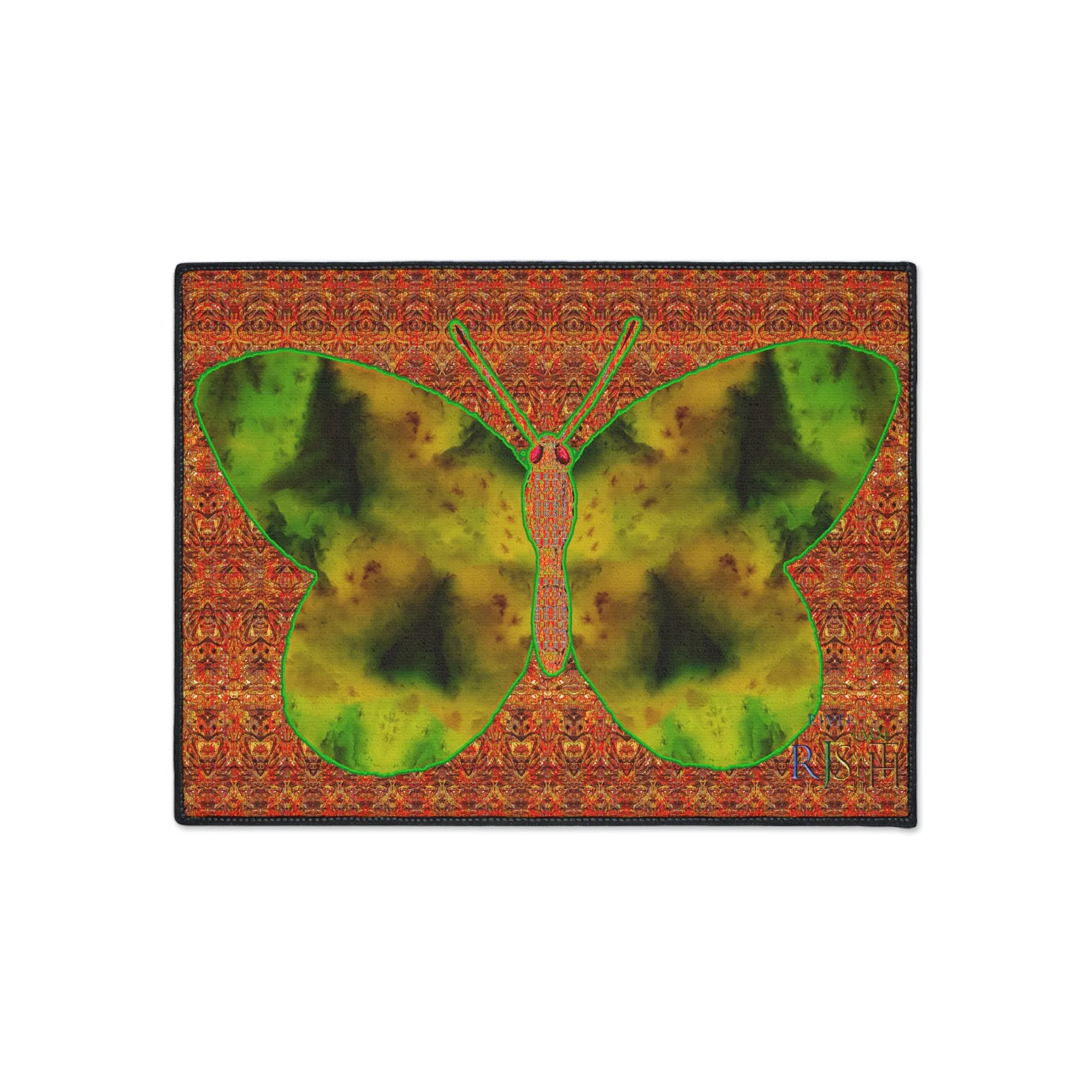 Heavy Duty Floor Mat (Butterfly Glade Denizen & Samhain Dream Thaw 15 & Orange Logo@Alchemic) RJSTH@Fabric#3_4 of 16 RJSTHw2025 RJS
