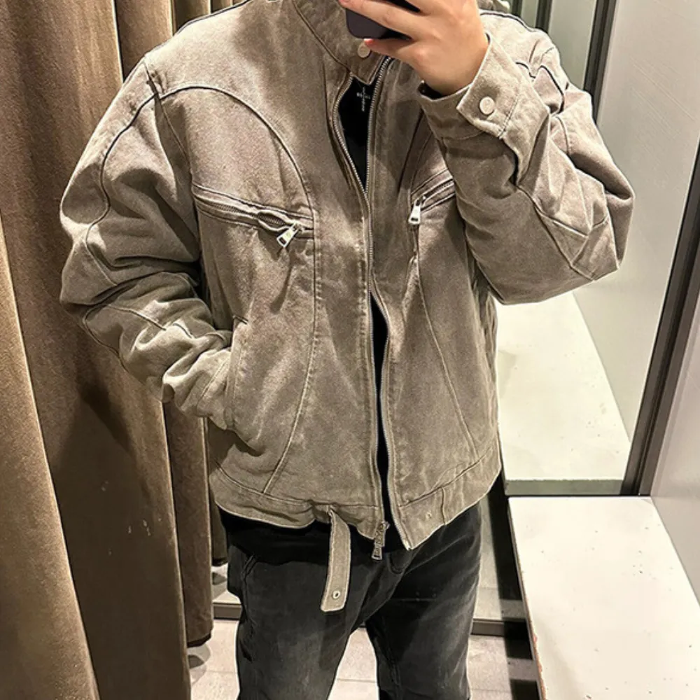 Heavy duty washed canvas American Jacket
