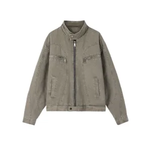 Heavy duty washed canvas American Jacket