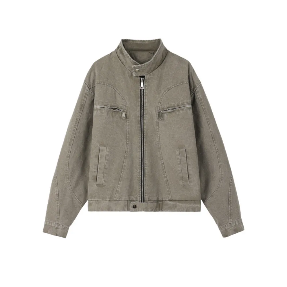 Heavy duty washed canvas American Jacket