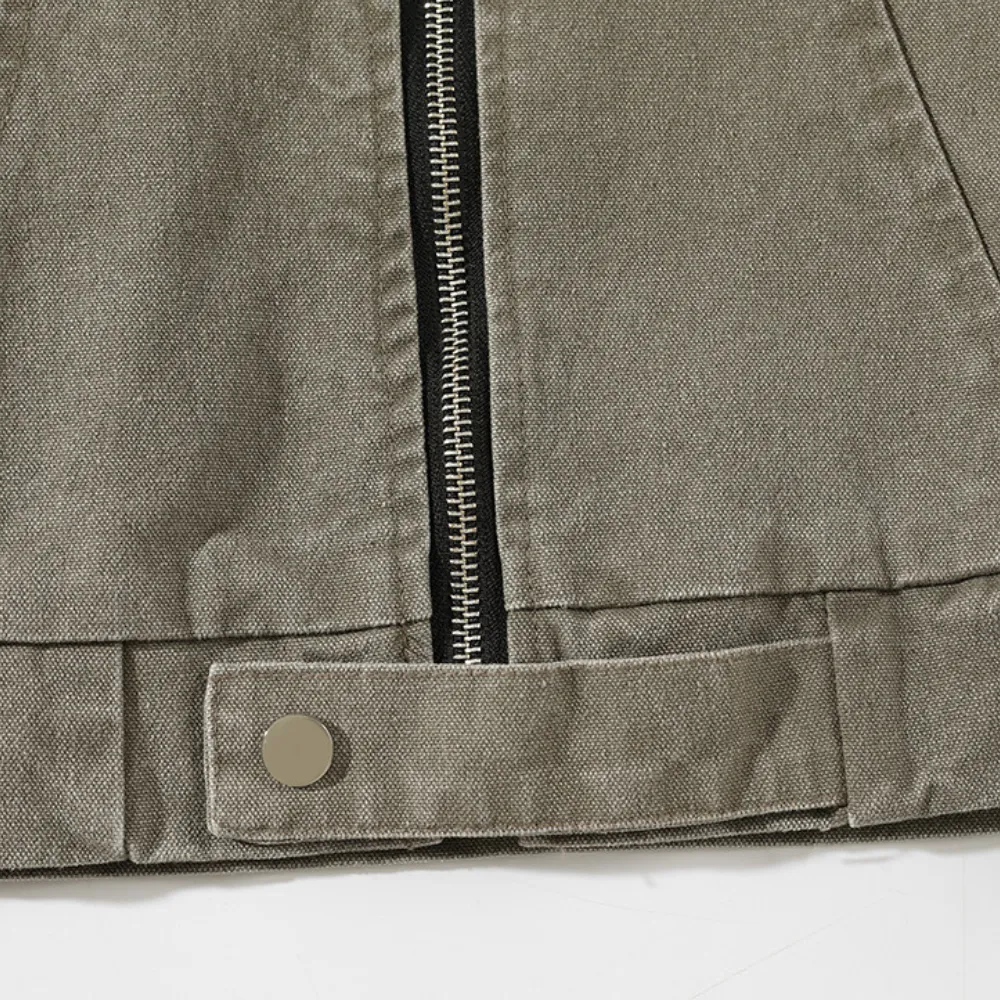 Heavy duty washed canvas American Jacket
